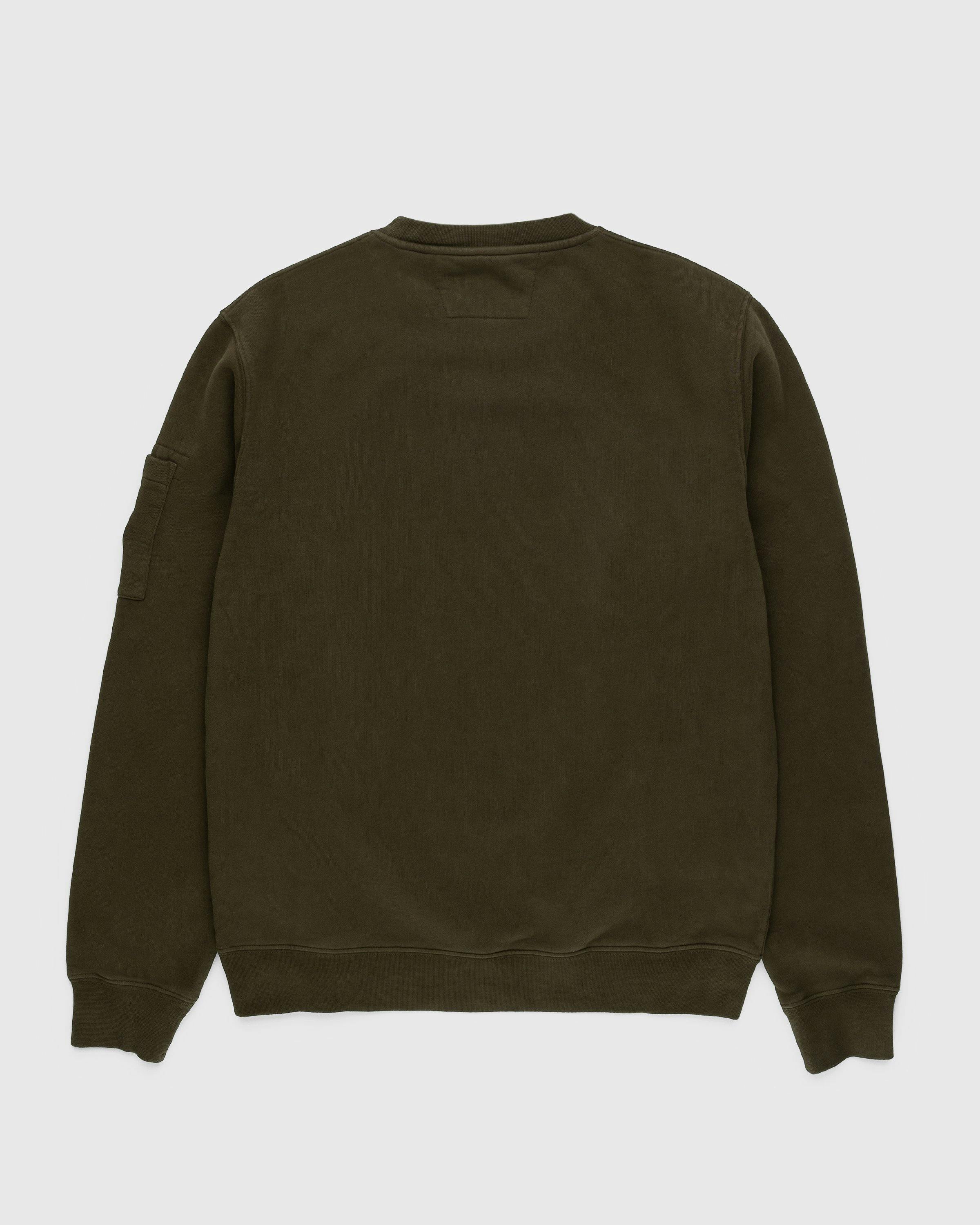 C.P. Company - Diagonal Raised Fleece Crewneck Sweatshirt Ivy Green - Clothing - Green - Image 2