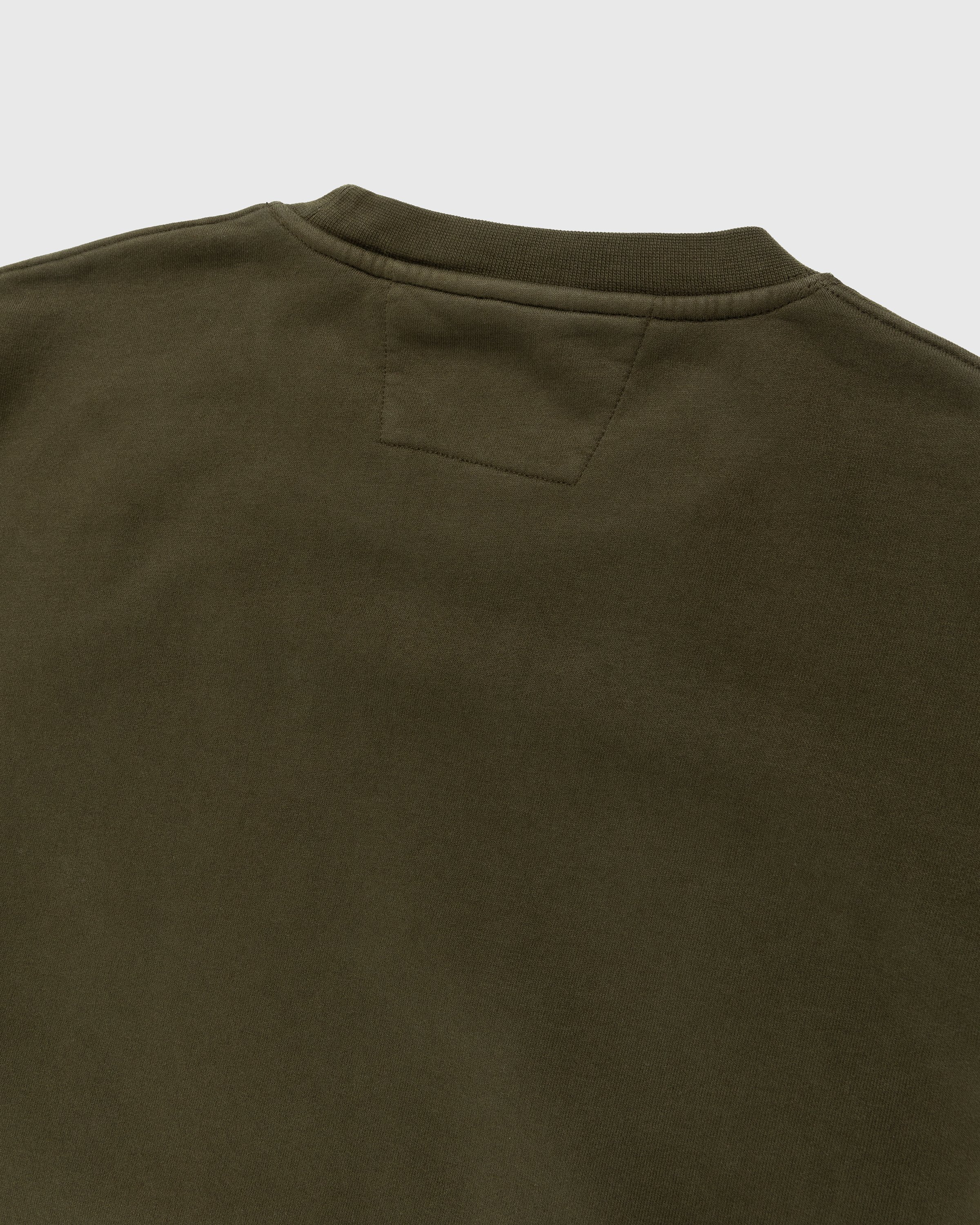 C.P. Company - Diagonal Raised Fleece Crewneck Sweatshirt Ivy Green - Clothing - Green - Image 3