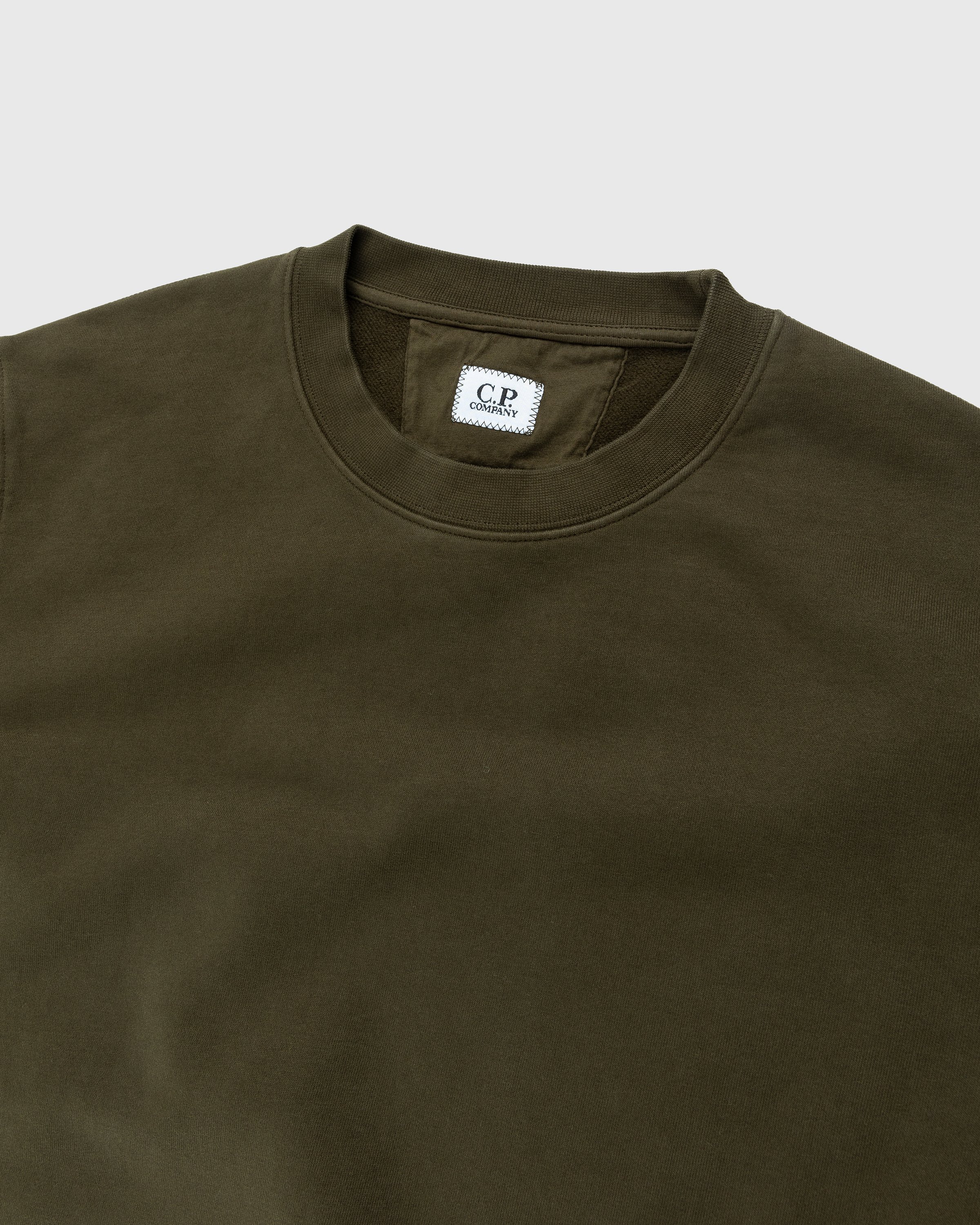 C.P. Company - Diagonal Raised Fleece Crewneck Sweatshirt Ivy Green - Clothing - Green - Image 5