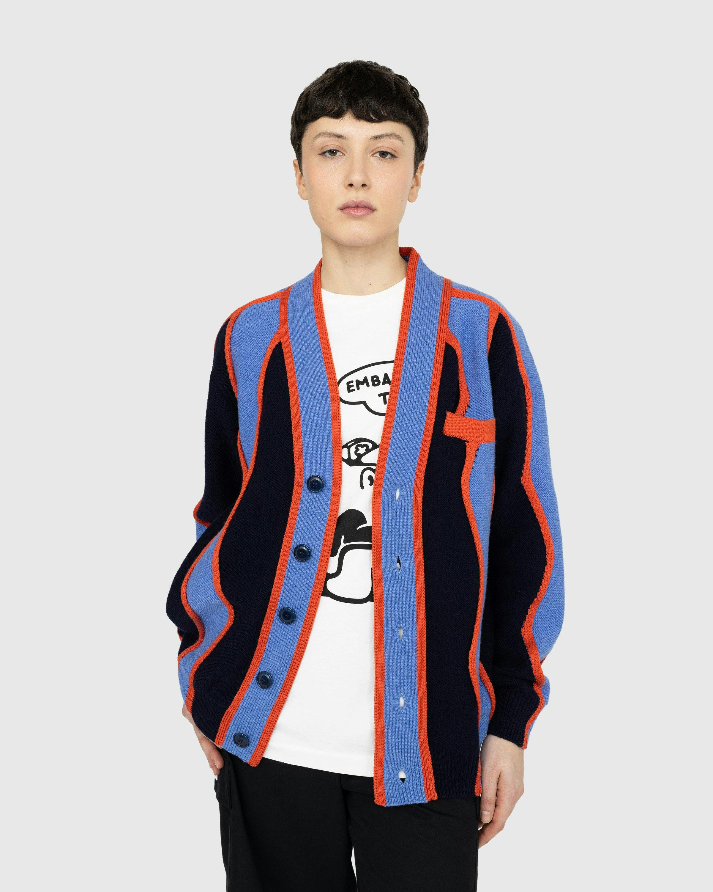 Kenzo - Wavy Stripe Cardigan - Clothing - Blue - Image 5