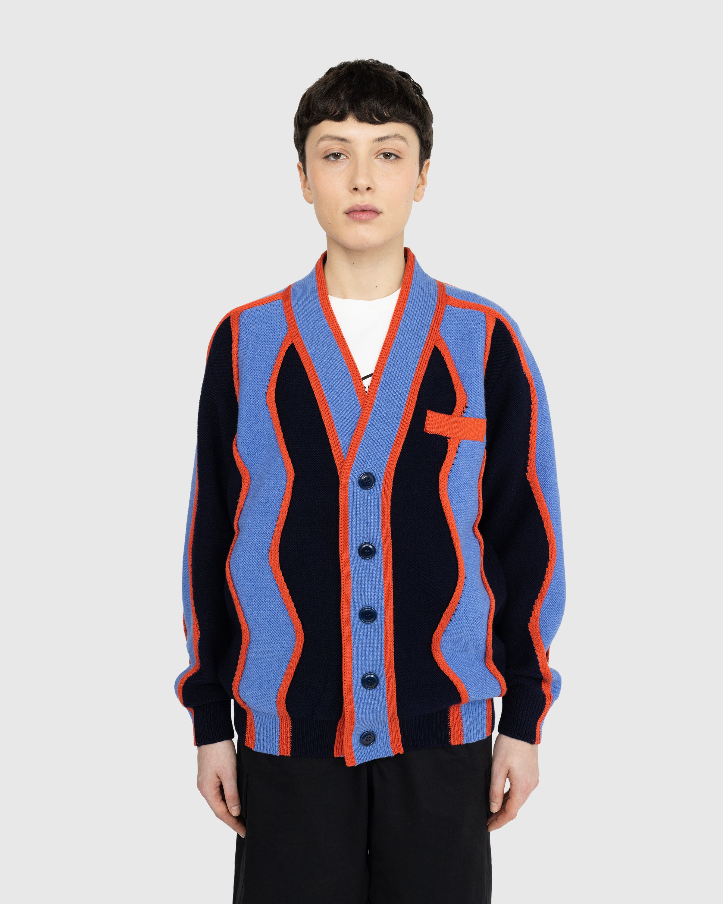Kenzo - Wavy Stripe Cardigan - Clothing - Blue - Image 2