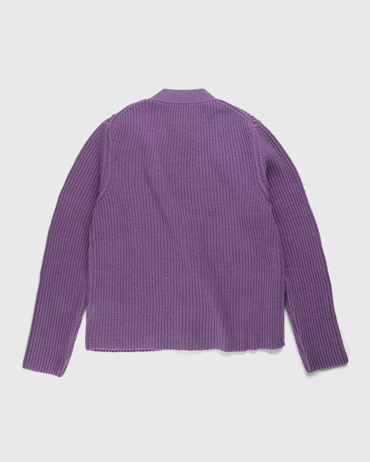 Jil Sander - Rib Knit Cardigan Medium Purple - Clothing - Purple - Image 2