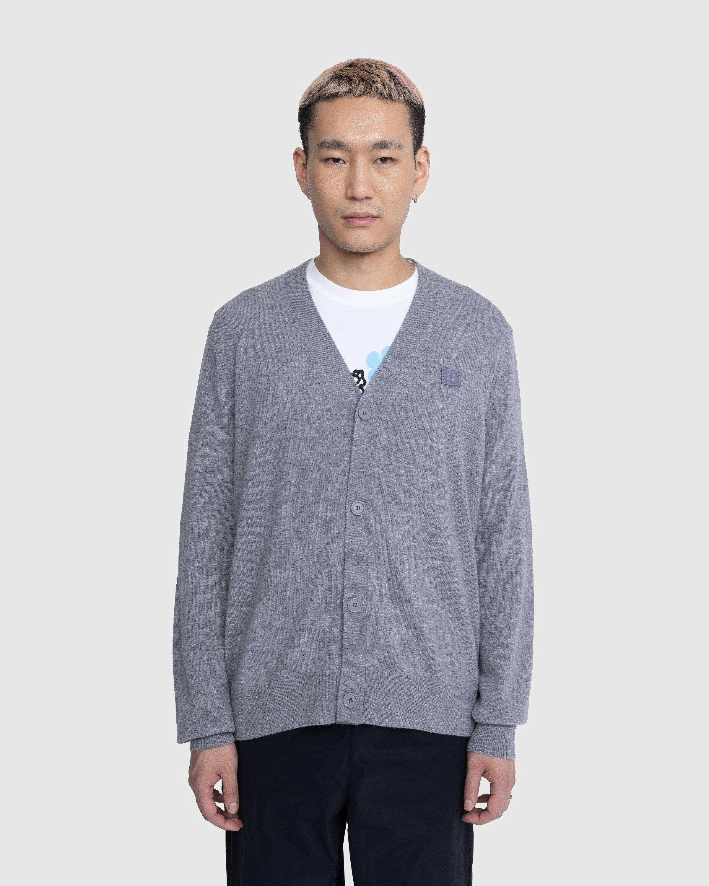 Acne Studios - Knit Wool Cardigan Grey - Clothing - Grey - Image 2