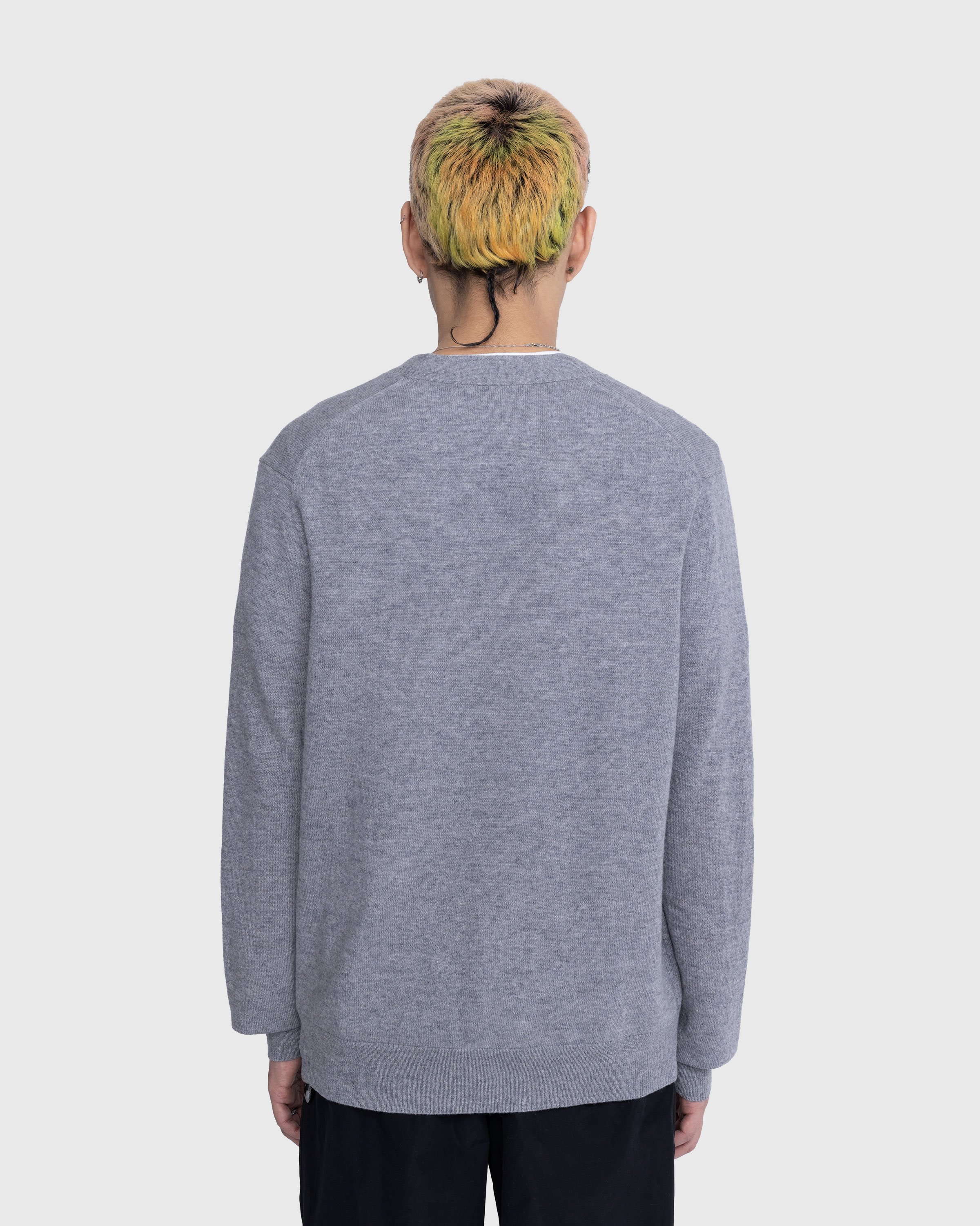 Acne Studios - Knit Wool Cardigan Grey - Clothing - Grey - Image 3