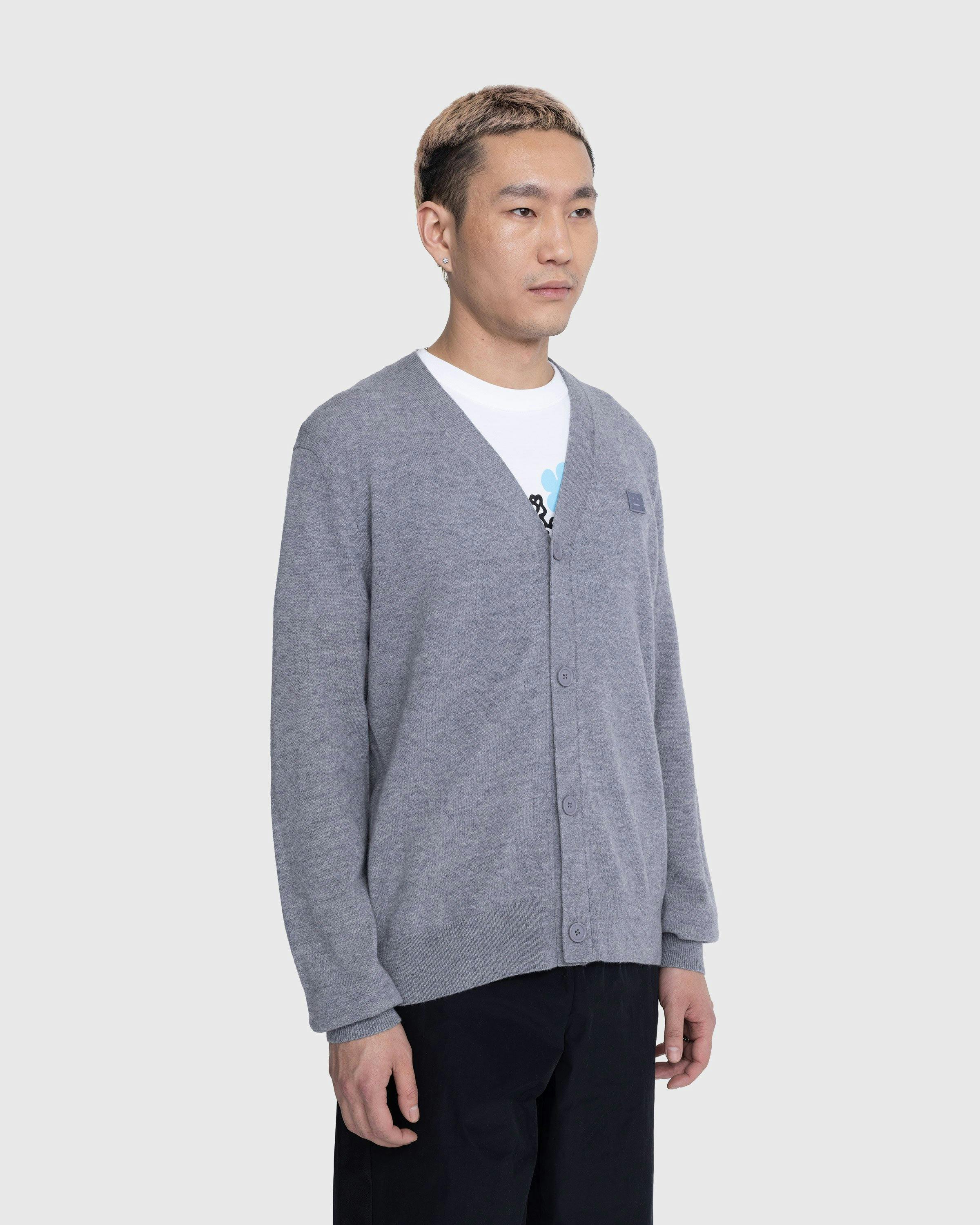 Acne Studios - Knit Wool Cardigan Grey - Clothing - Grey - Image 4