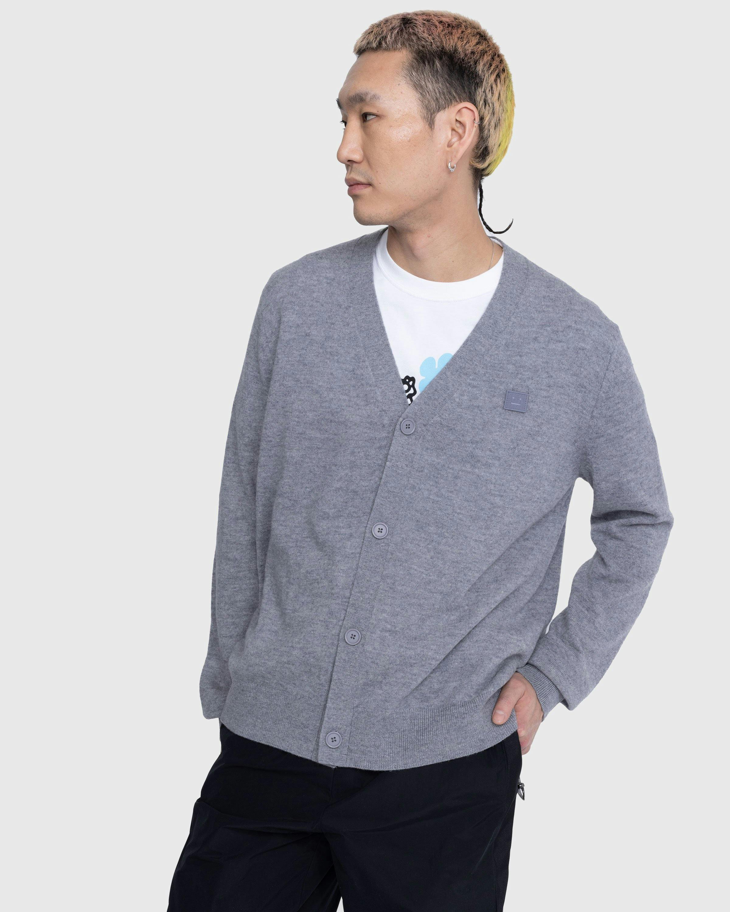 Acne Studios - Knit Wool Cardigan Grey - Clothing - Grey - Image 6