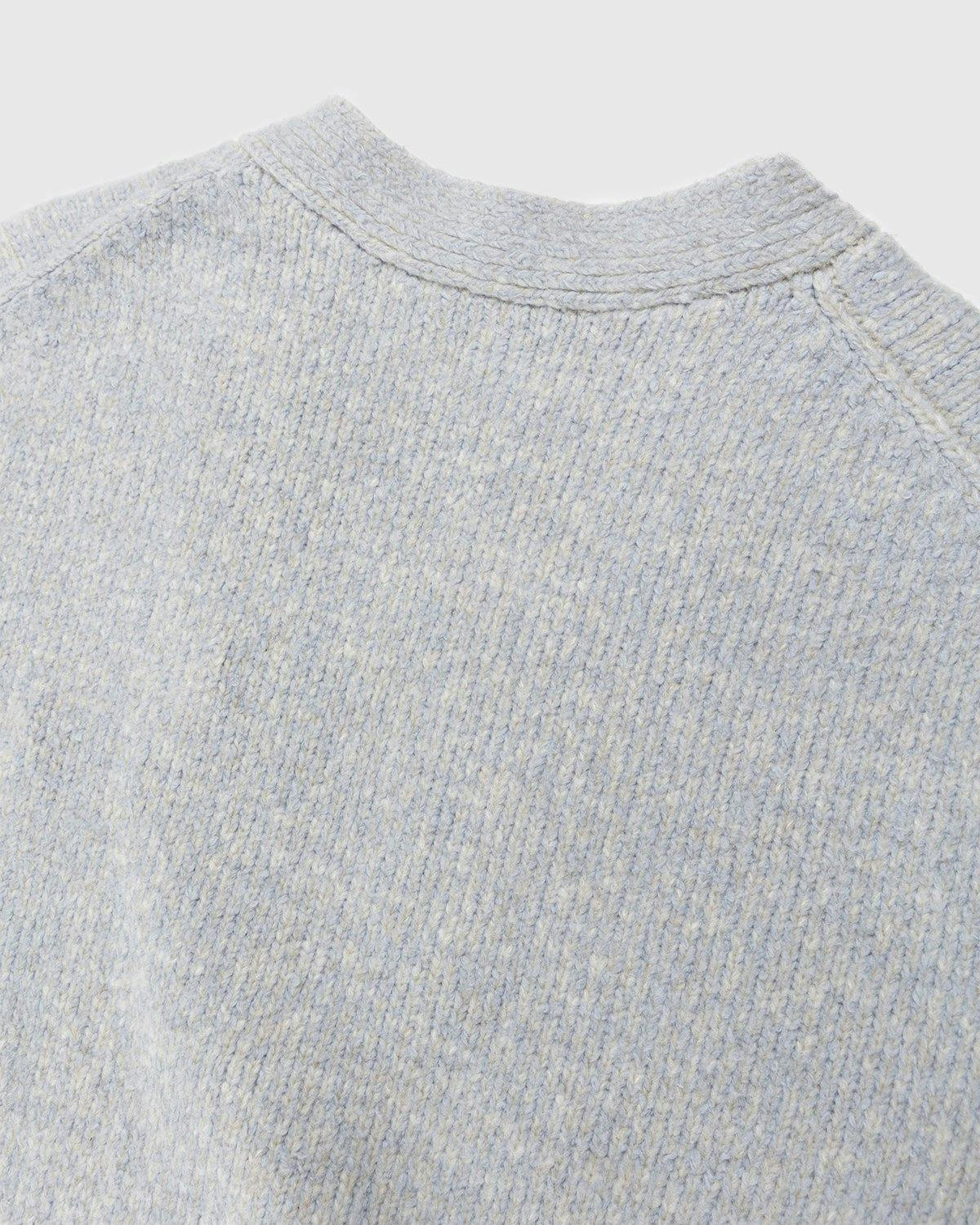 Acne Studios - V-Neck Cardigan Sweater Steel Blue - Clothing - Blue - Image 3