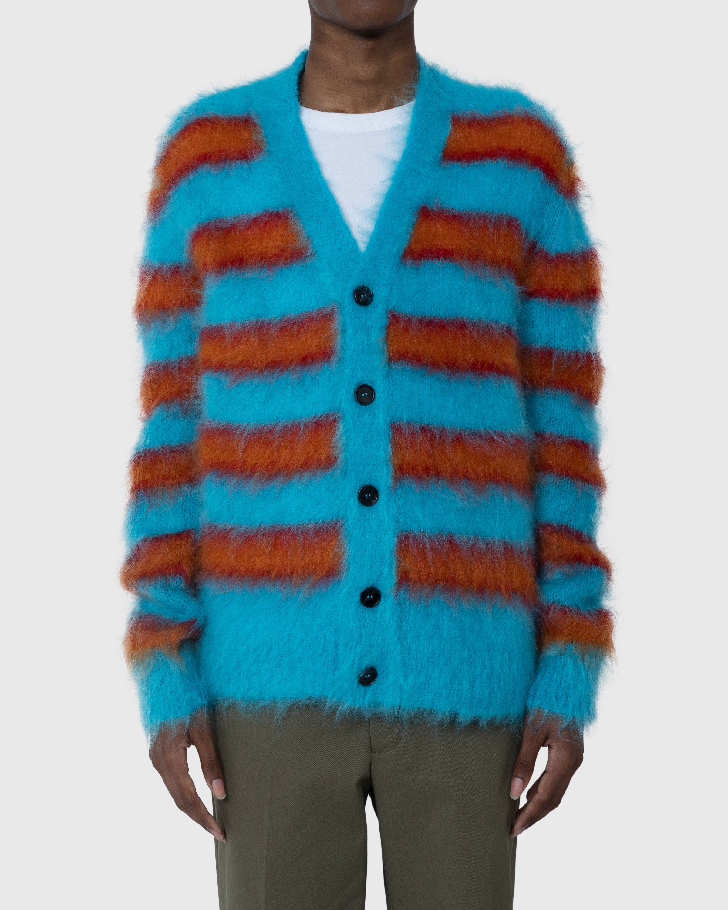 Marni - Striped Mohair Cardigan Multi - Clothing - Multi - Image 2