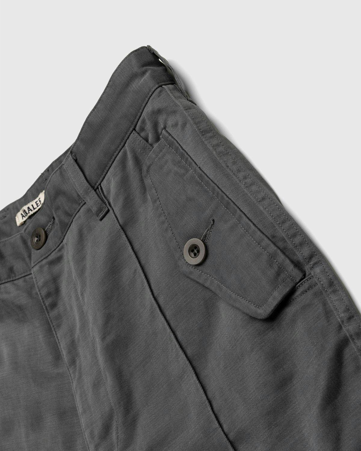 Auralee - Brushed Zimbabwe Cotton Pants Grey - Clothing - Grey - Image 5