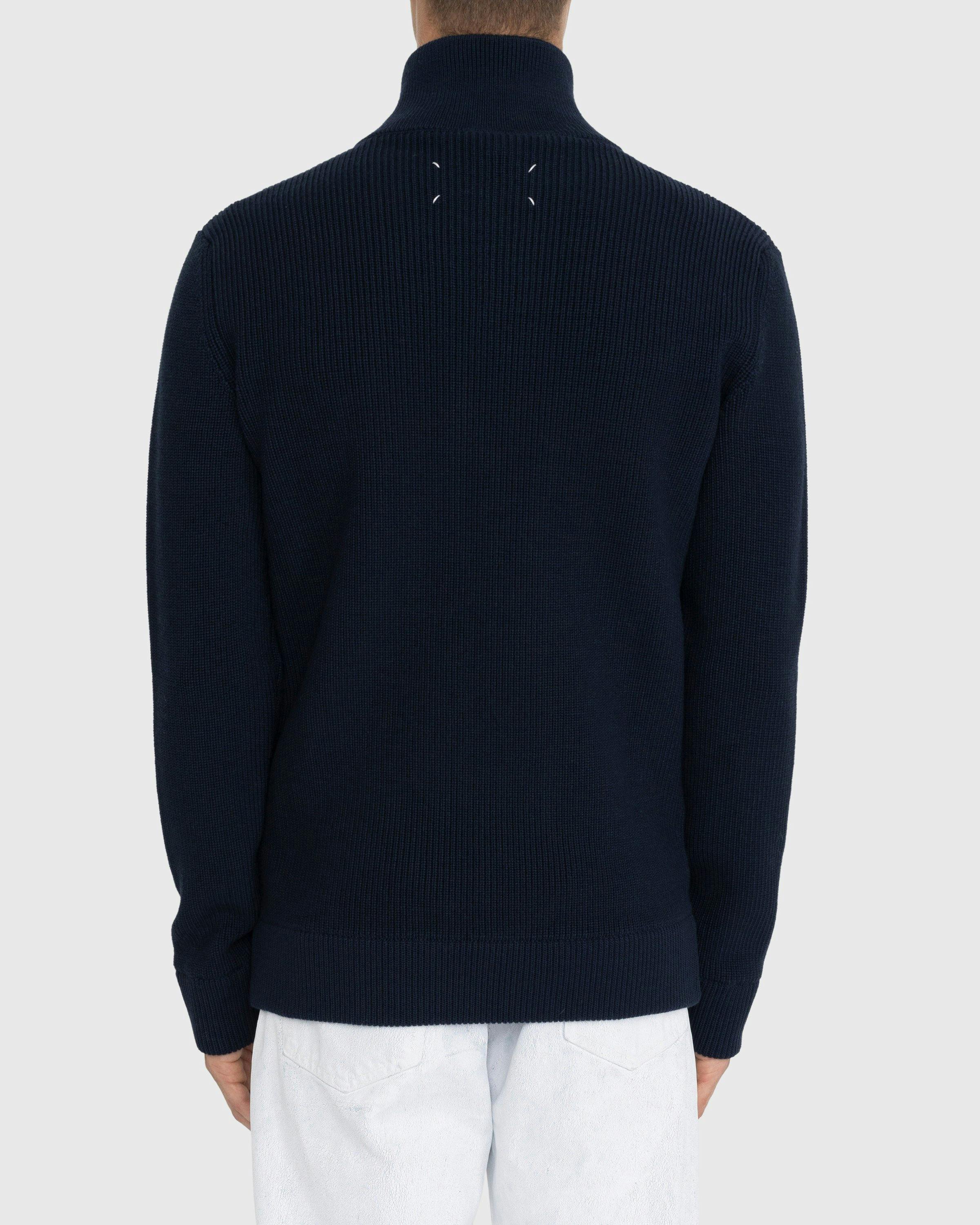 Maison Margiela - Zip Cardigan Navy - Clothing - Blue - Image 3