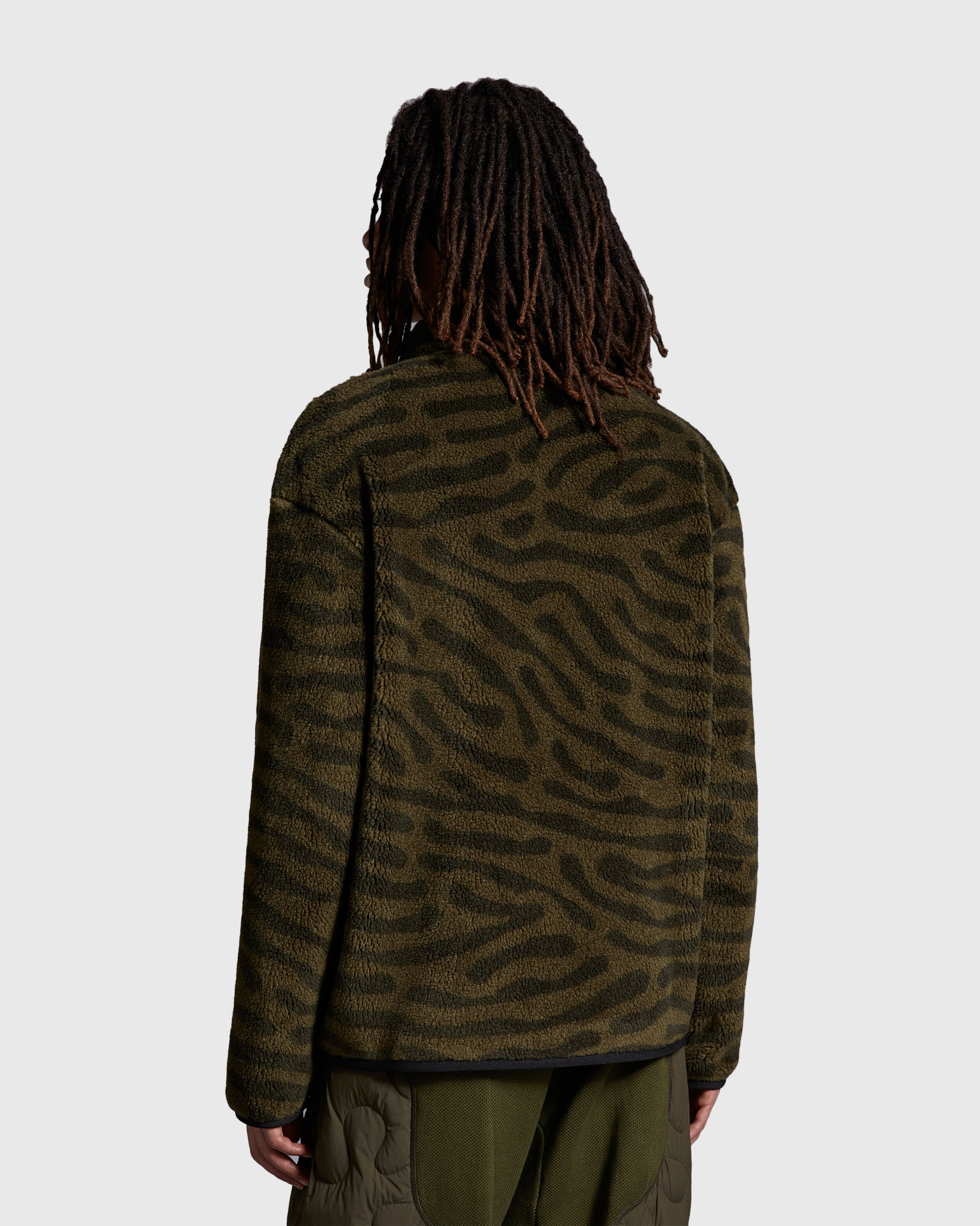 Moncler x Salehe Bembury - Teddy Zip Up Sweatshirt Green - Clothing - Green - Image 3