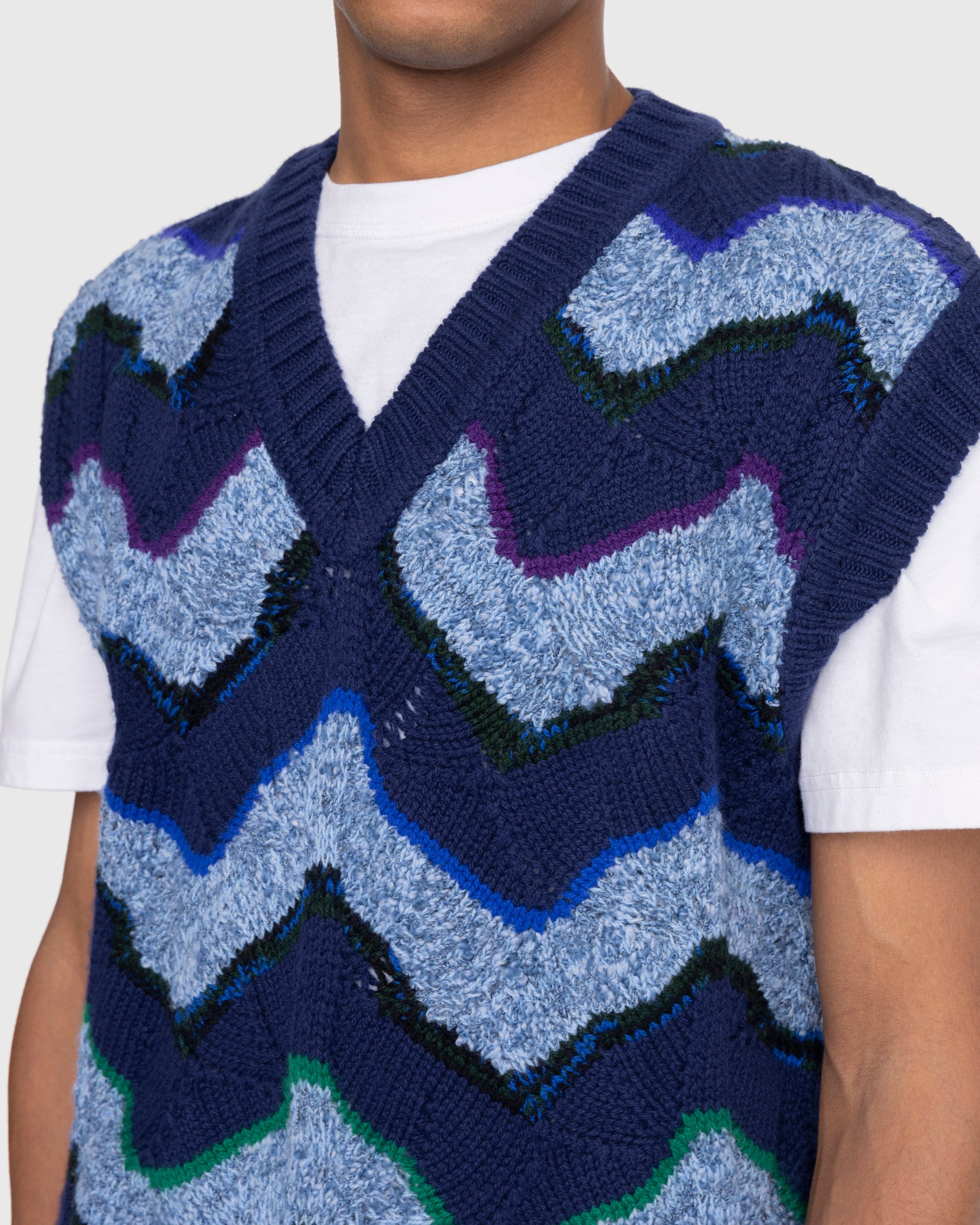 Missoni - Wavy Knit Vest Blue - Clothing - Blue - Image 5
