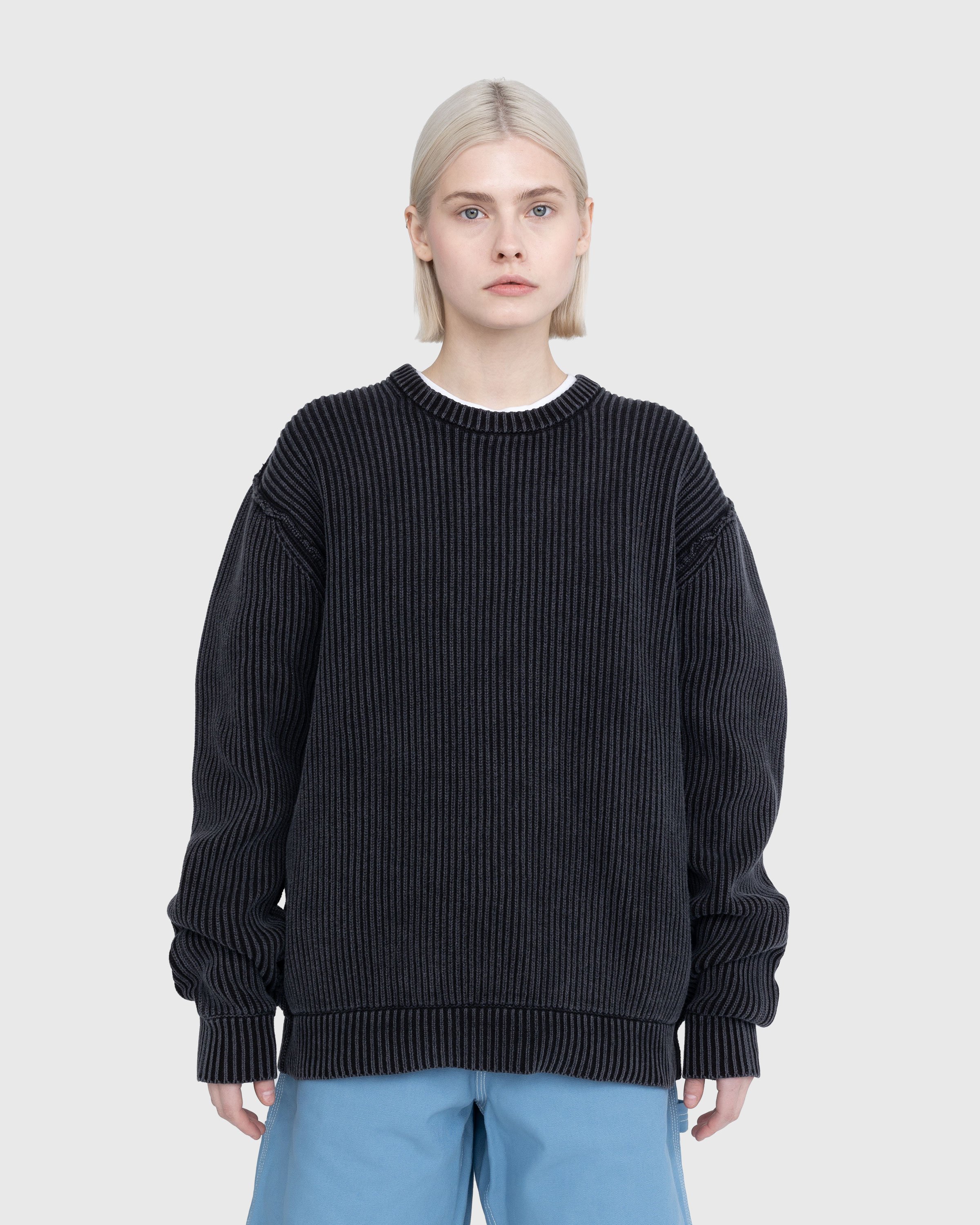 Highsnobiety - Pigment Dyed Loose Knit Sweater Black - Clothing - Black - Image 6