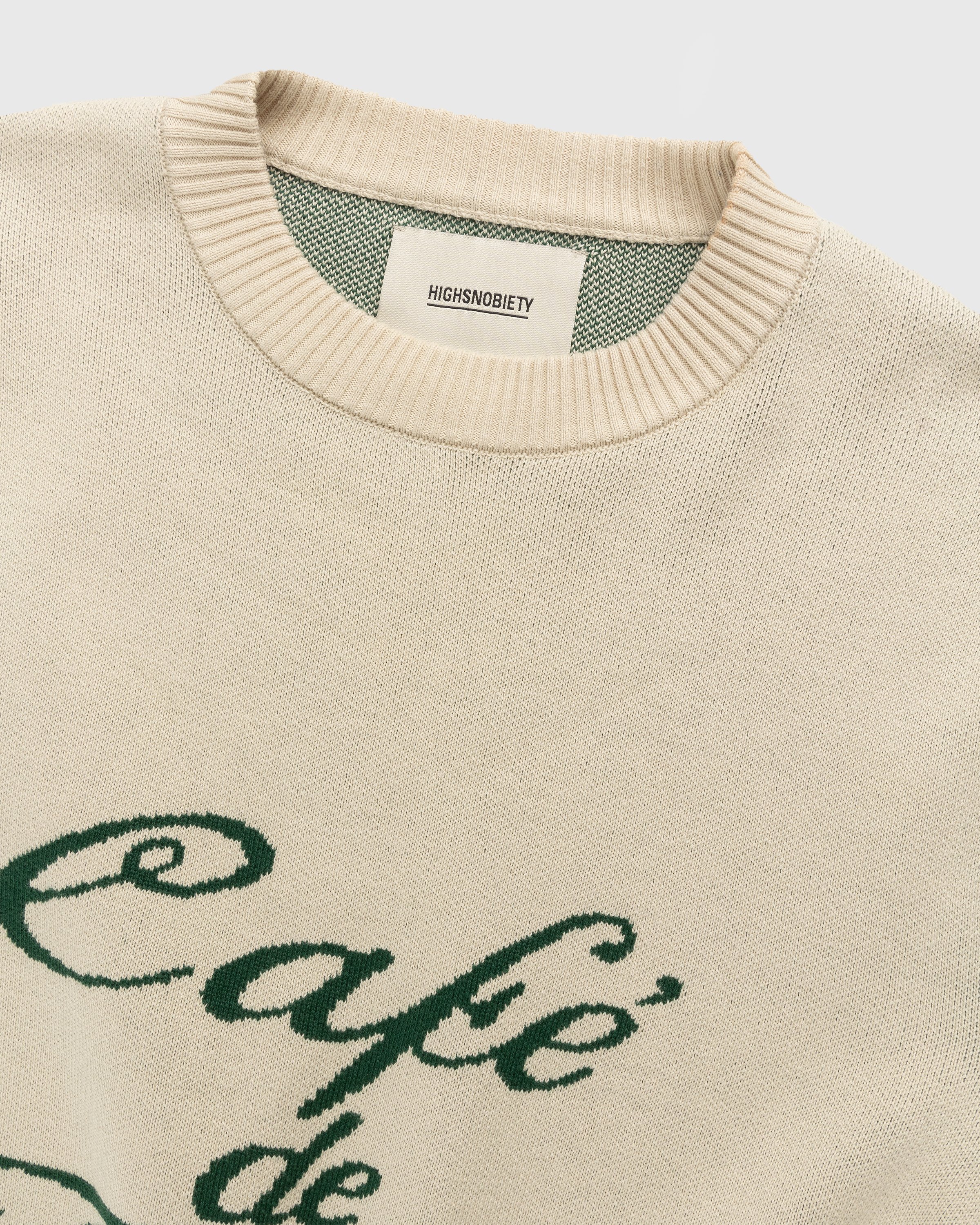 Café de Flore x Highsnobiety - Knitted Jumper - Clothing - Beige - Image 4