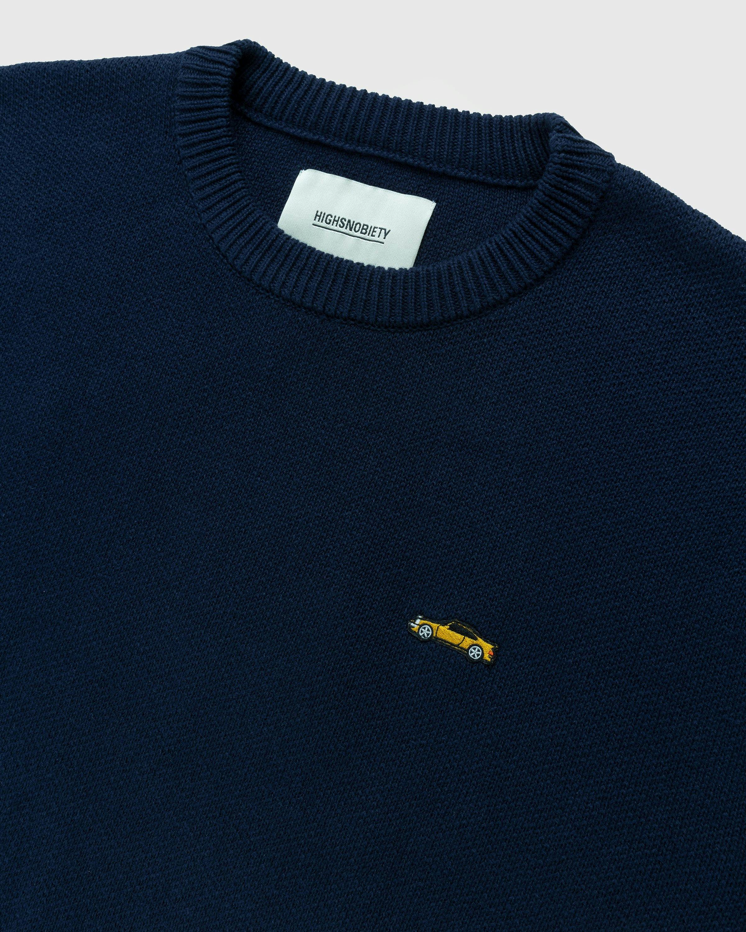 RUF x Highsnobiety - Knitted Crewneck Sweater Navy - Clothing - Blue - Image 4