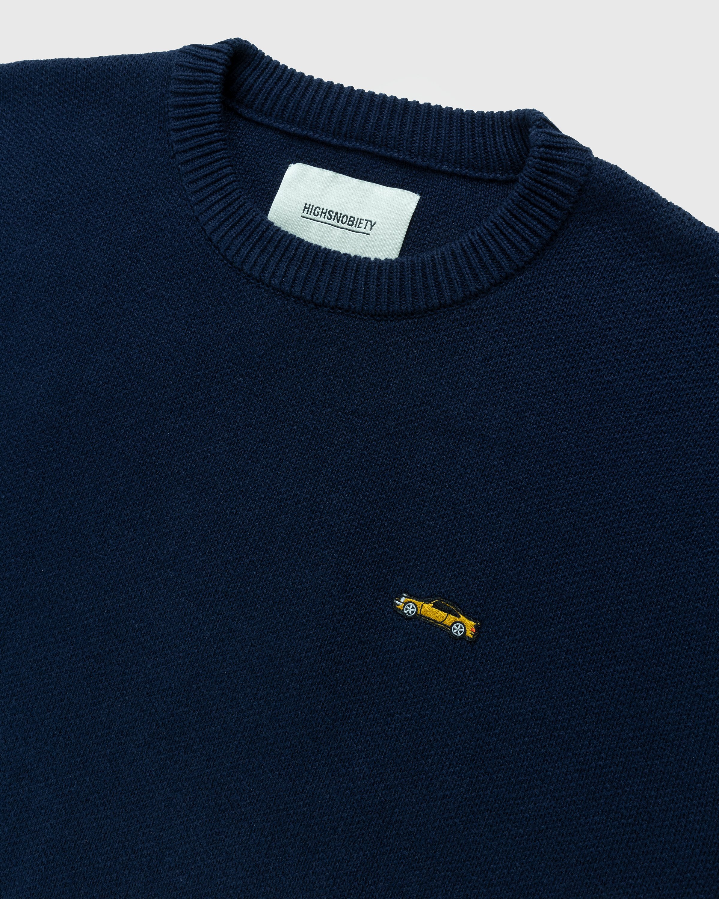 RUF x Highsnobiety - Knitted Crewneck Sweater Navy - Clothing - Blue - Image 4