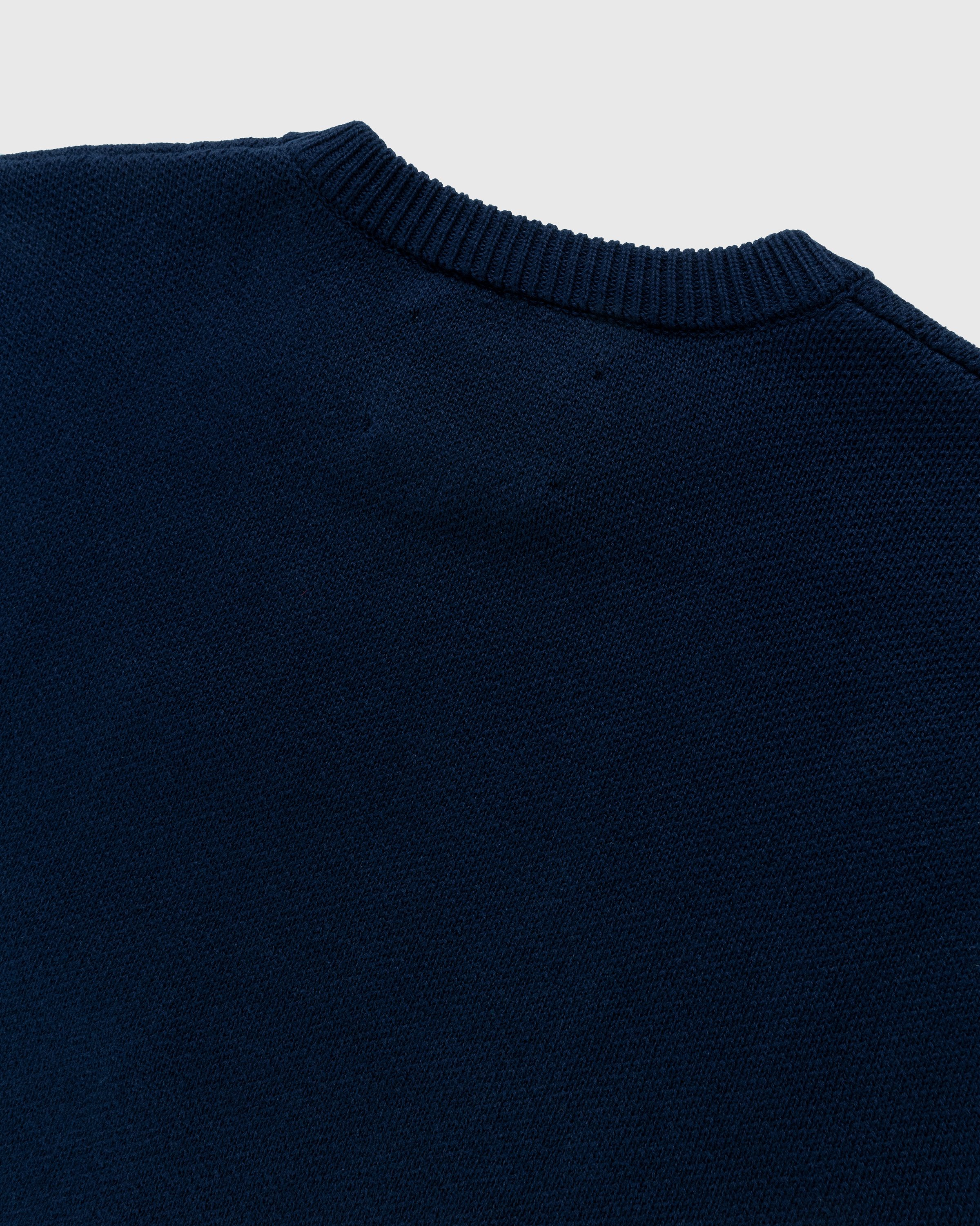 RUF x Highsnobiety - Knitted Crewneck Sweater Navy - Clothing - Blue - Image 5