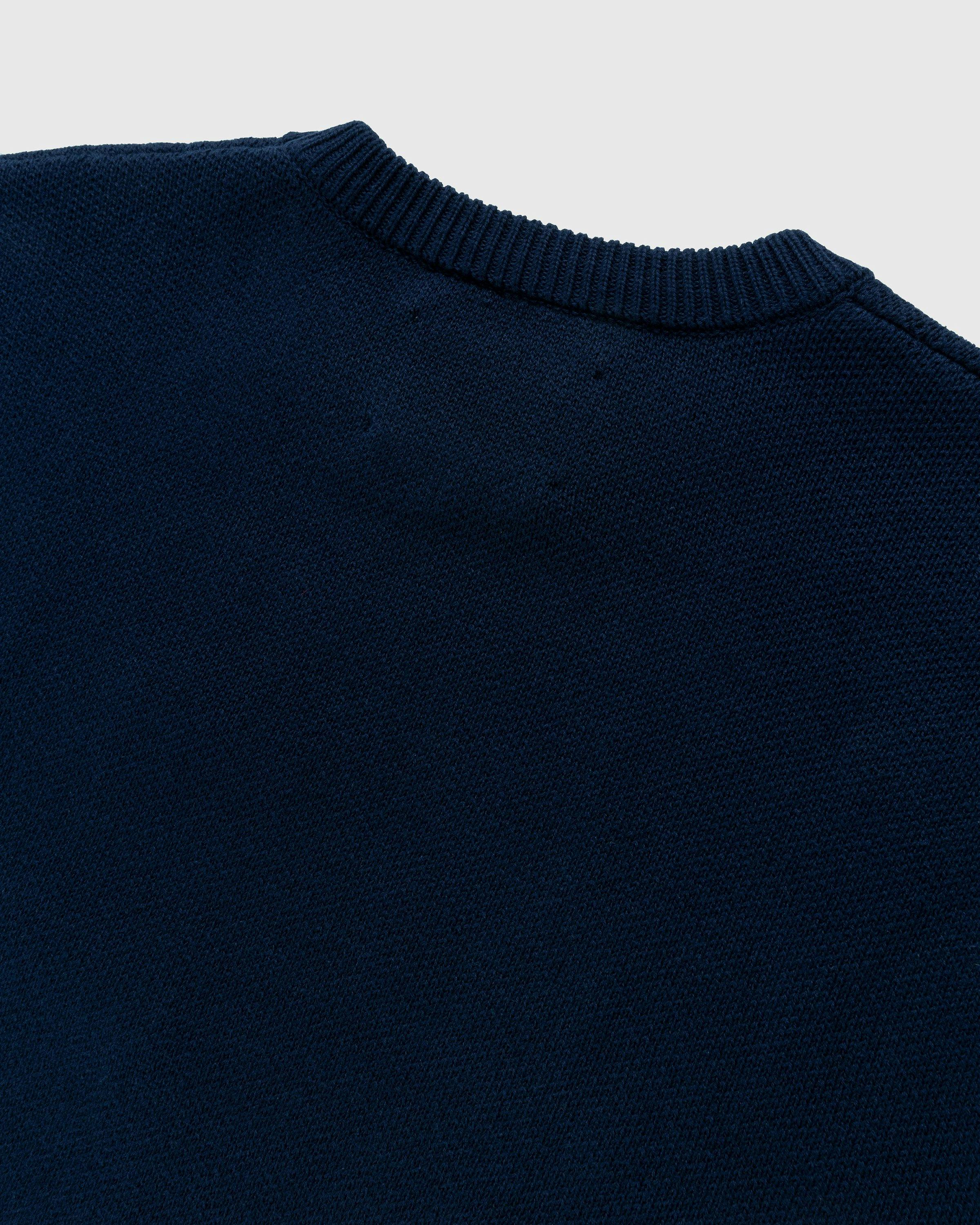 RUF x Highsnobiety - Knitted Crewneck Sweater Navy - Clothing - Blue - Image 5