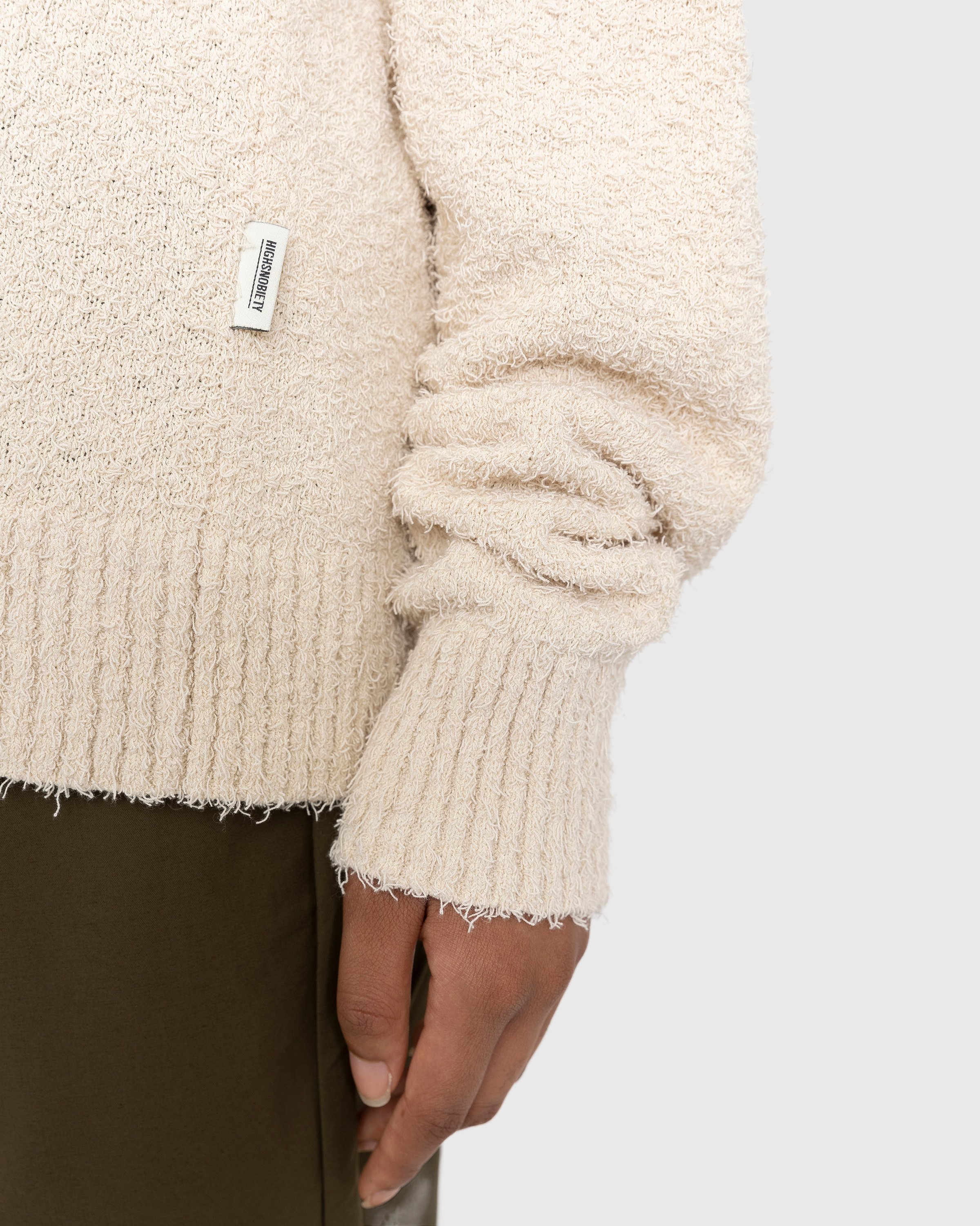 Highsnobiety - Raglan Crewneck Sweater Beige - Clothing - Beige - Image 5