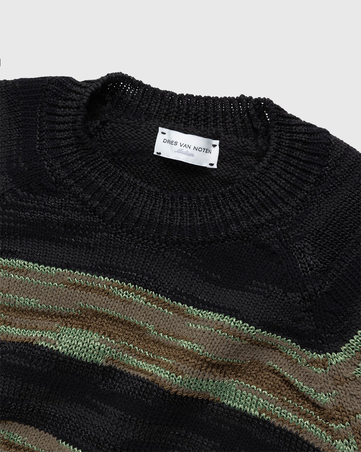 Dries van Noten - Janitor Intarsia Knit Sweater Black - Clothing - Black - Image 5