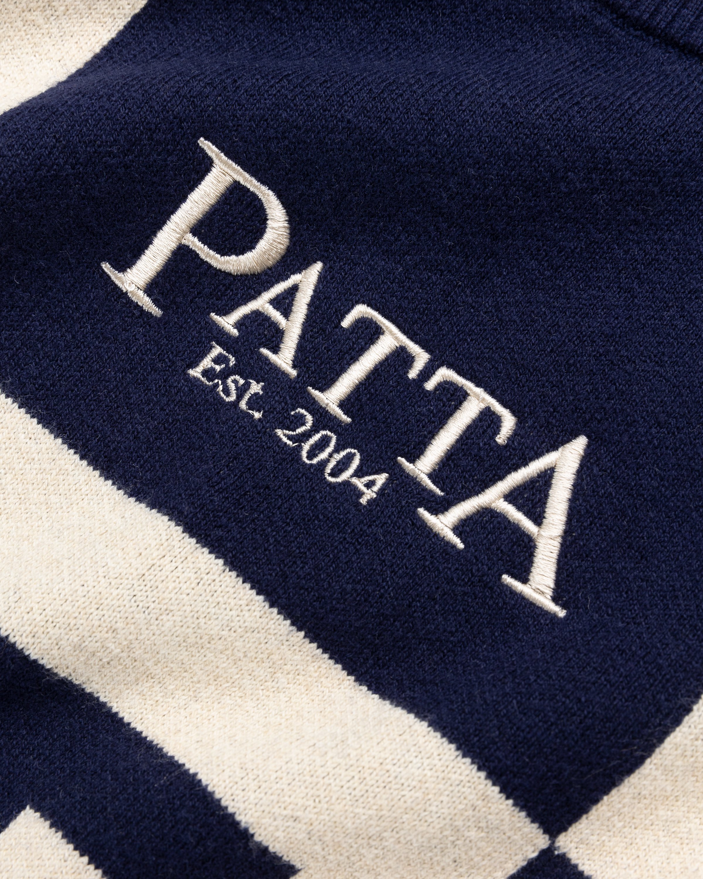 Patta - Alphabet Knitted Sweater Evening Blue/Pale Khaki - Clothing - Green - Image 4