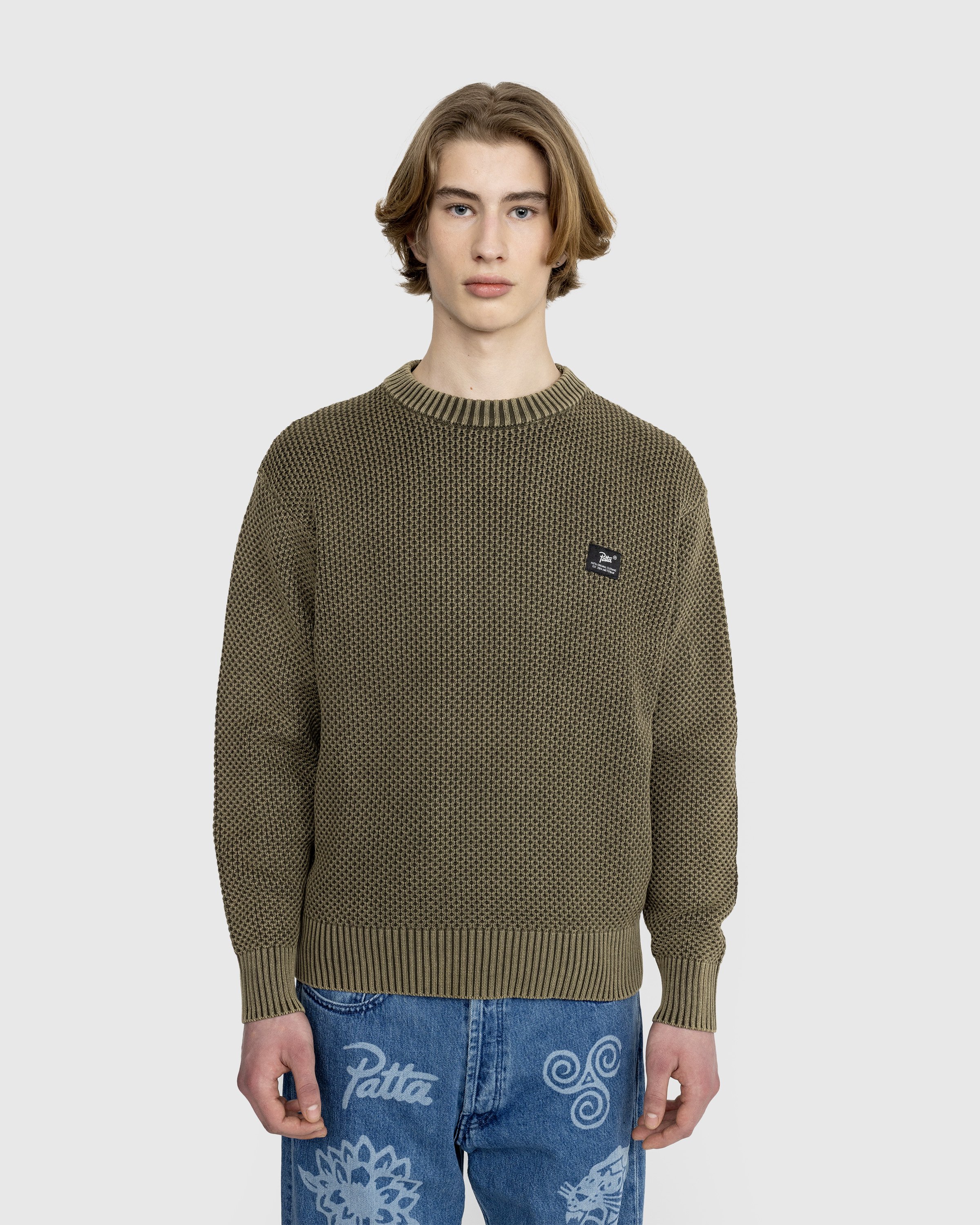 Patta - Honeycomb Knitted Sweater - Clothing - Brown - Image 2