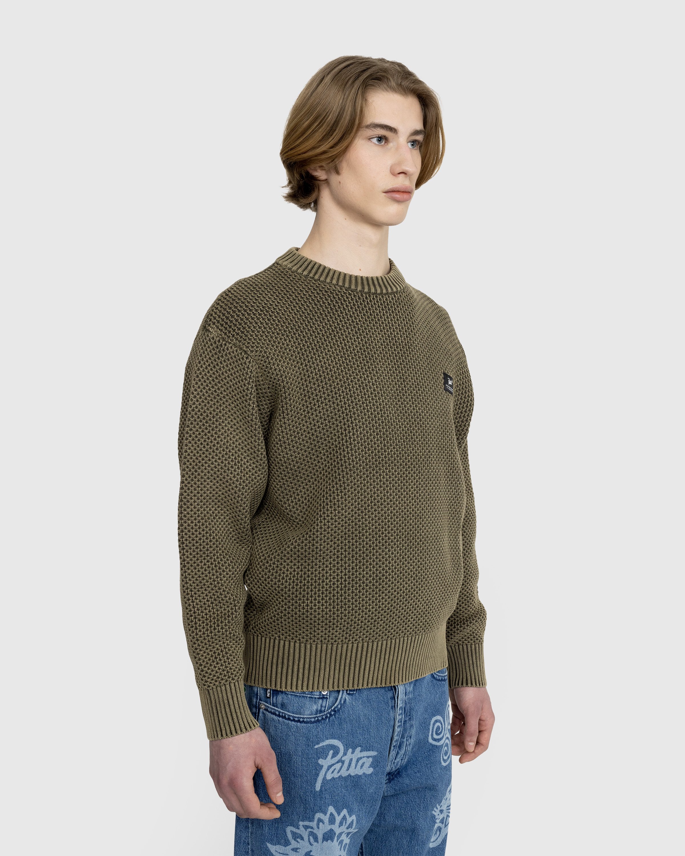 Patta - Honeycomb Knitted Sweater - Clothing - Brown - Image 4