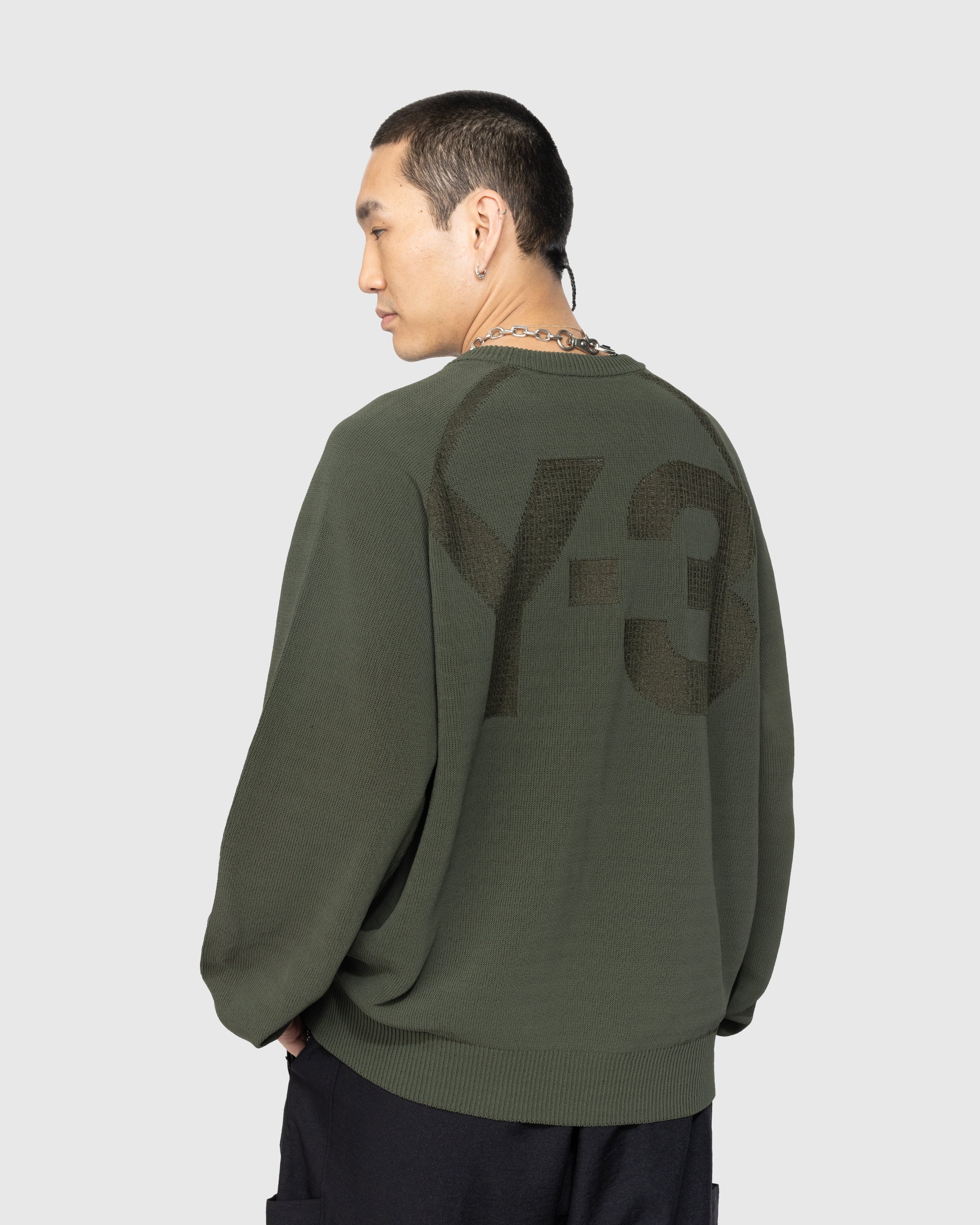 Y-3 - CL Knitted CR Sweater - Clothing - Green - Image 3