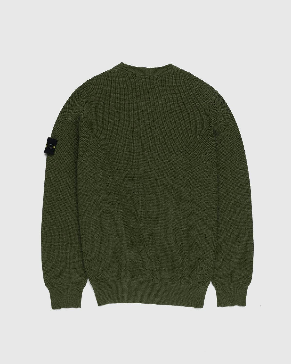 Stone Island Pullover Olive Stone Island Compass-patch Cotton