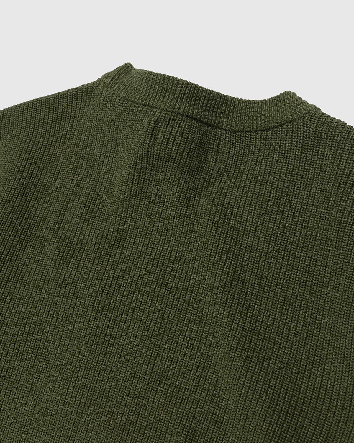 Stone Island - 550D8 Ribbed Soft Cotton Knit Olive - Clothing - Green - Image 3
