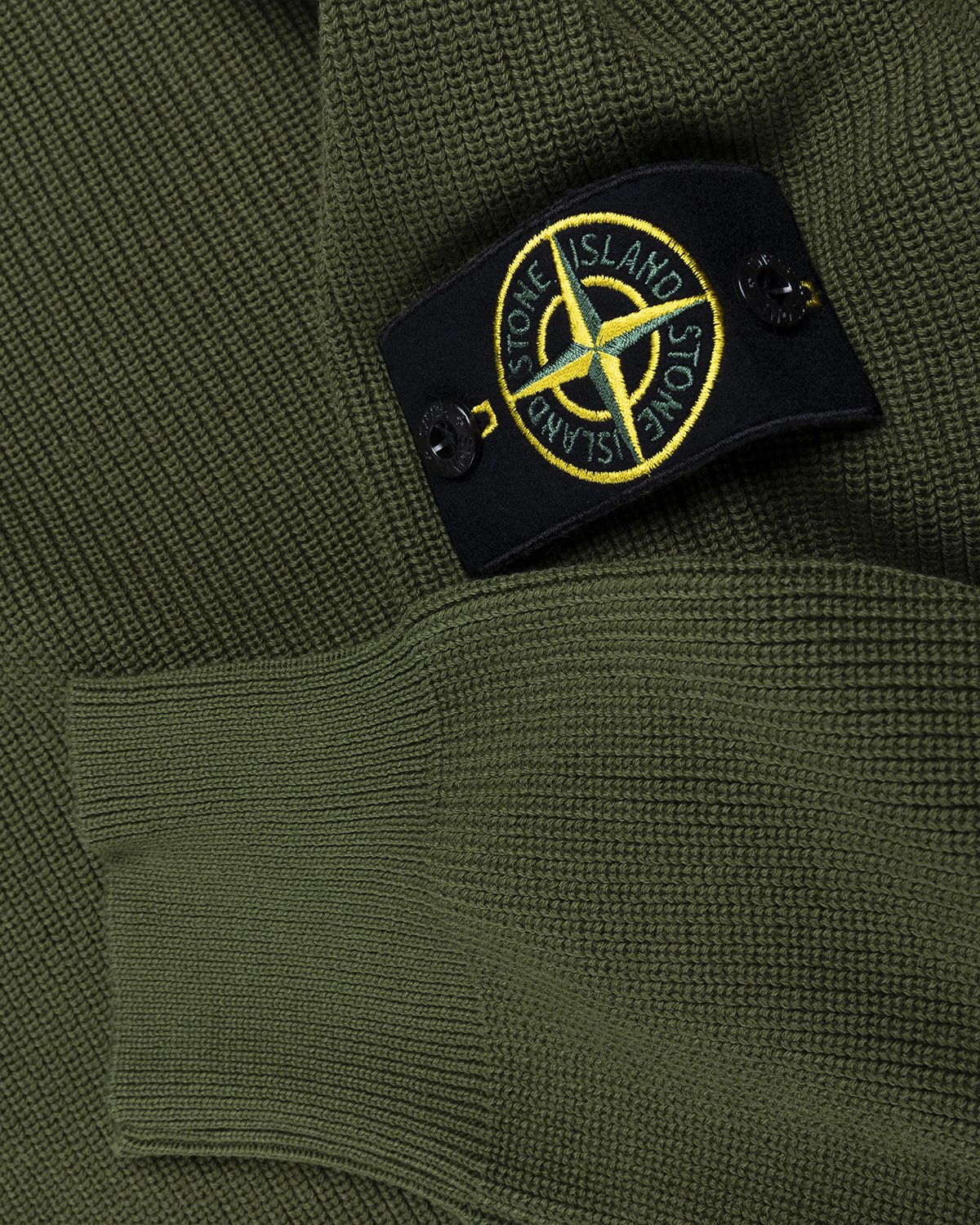 Stone Island - 550D8 Ribbed Soft Cotton Knit Olive - Clothing - Green - Image 4