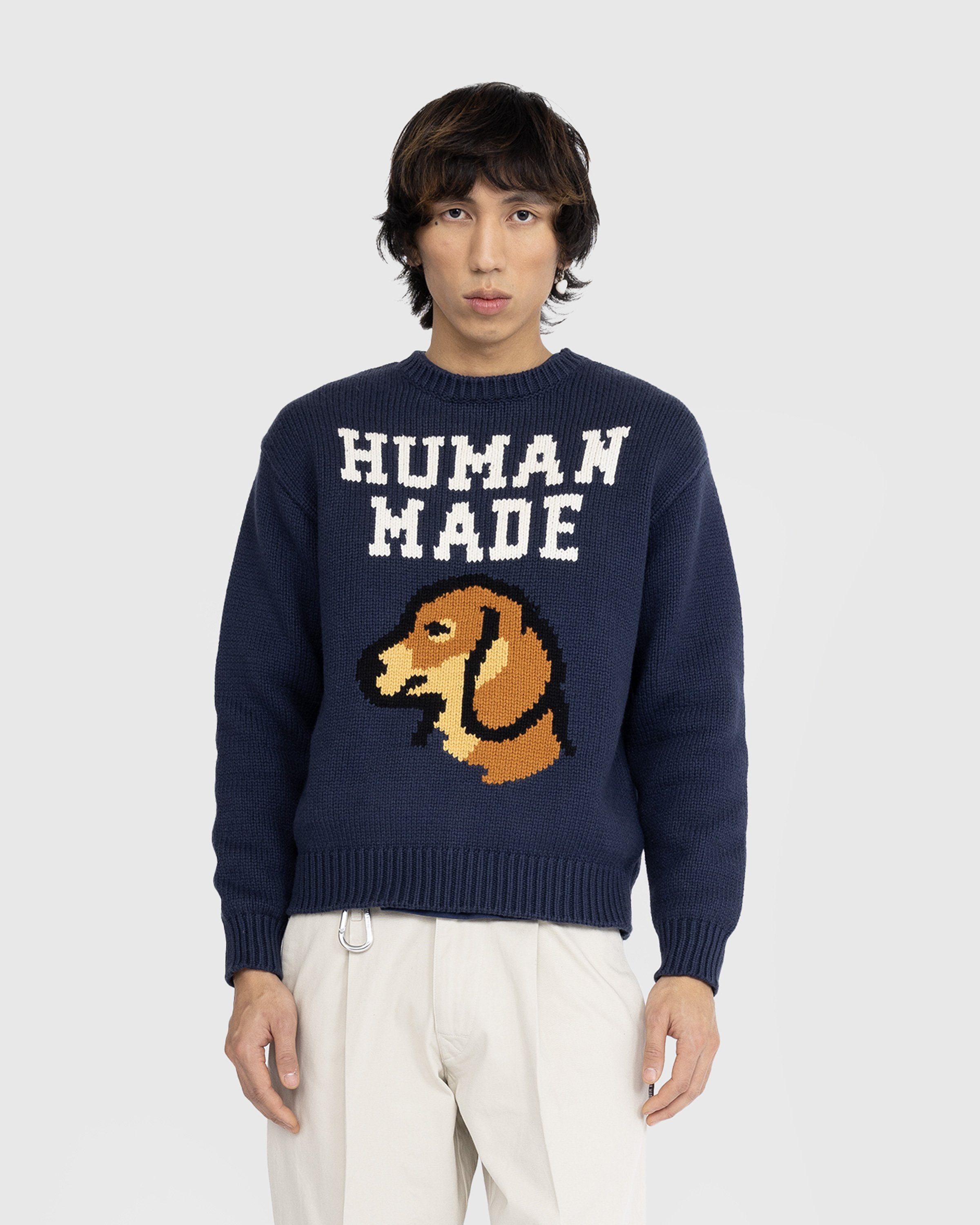 Human Made - Dachs Knit Sweater Navy - Clothing - Blue - Image 2