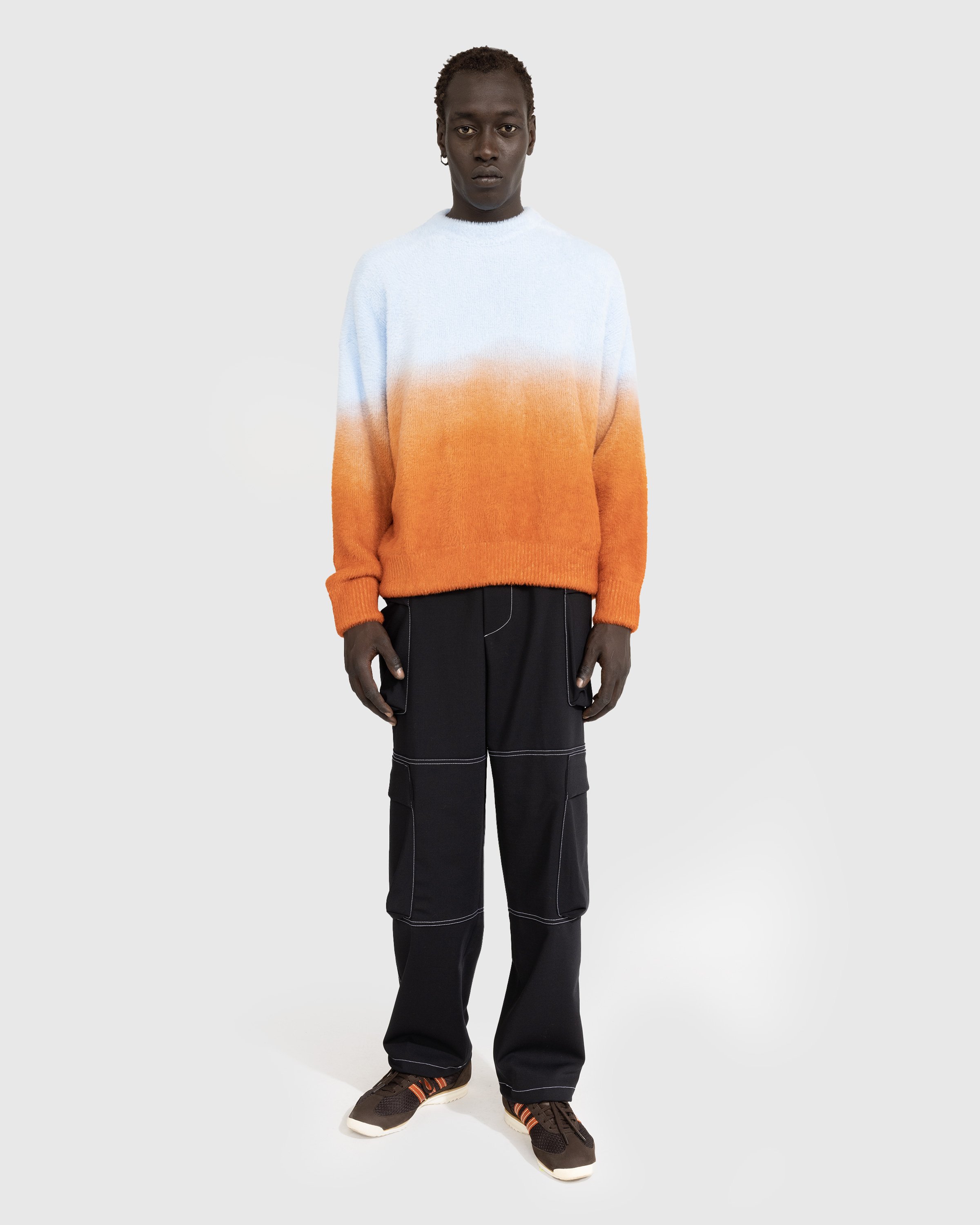 Bonsai - Degrade Knit Crewneck Sweater Sunset - Clothing - Orange - Image 4