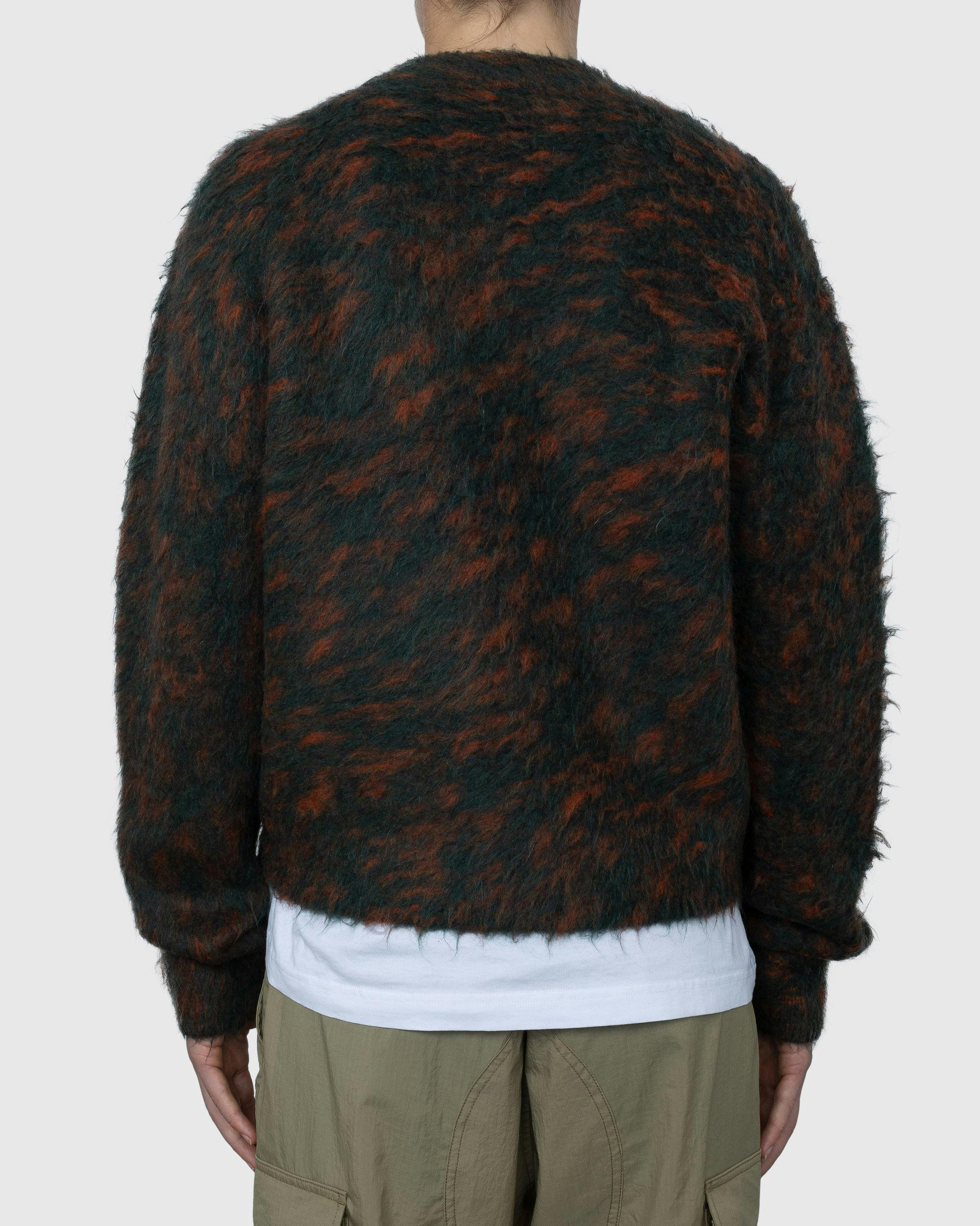 Acne Studios - Hairy Zippered Cardigan Forest Green/Orange - Clothing - Green - Image 4