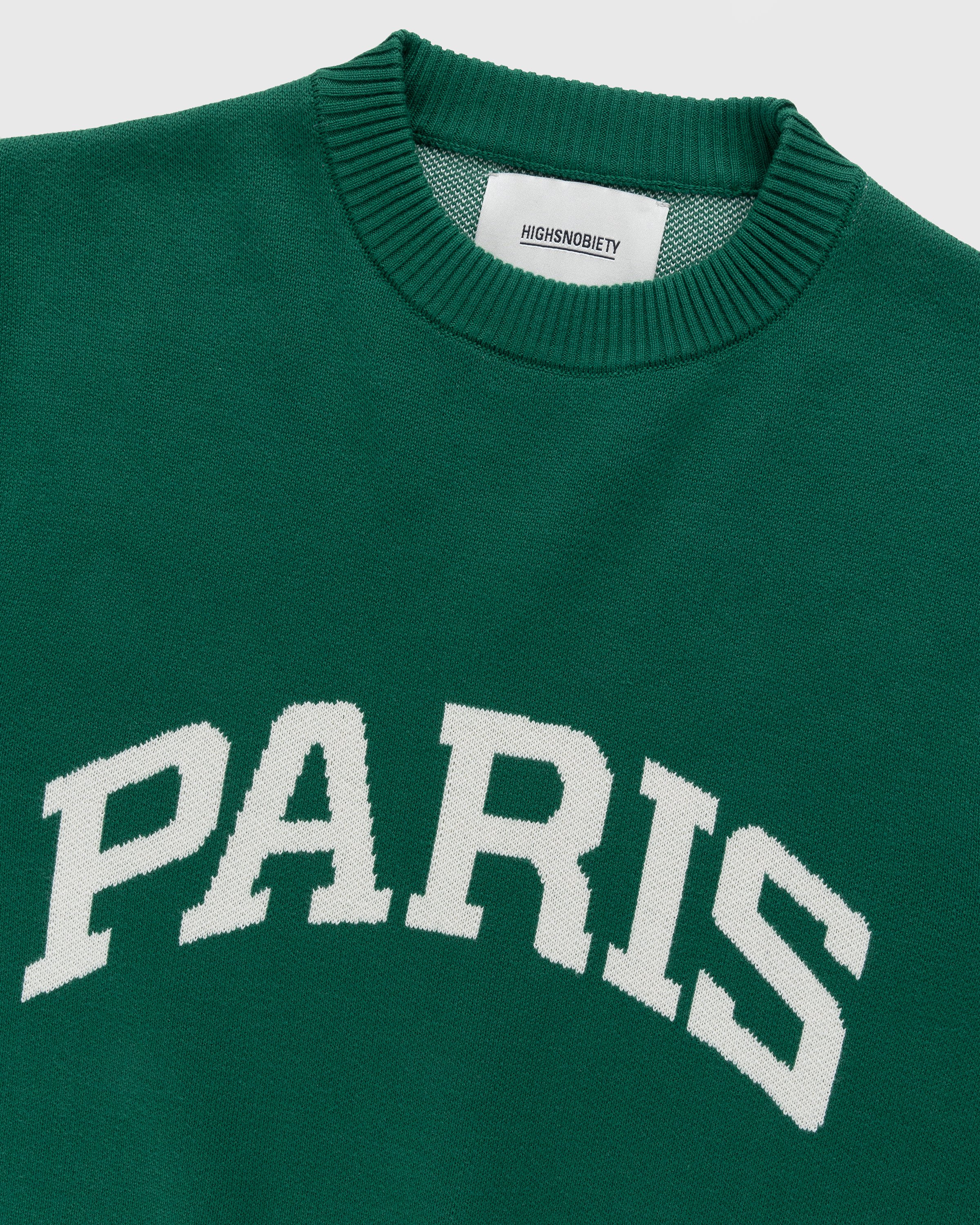 Highsnobiety - Not In Paris 4 Knitted Crewneck Sweater Green - Clothing - Green - Image 4