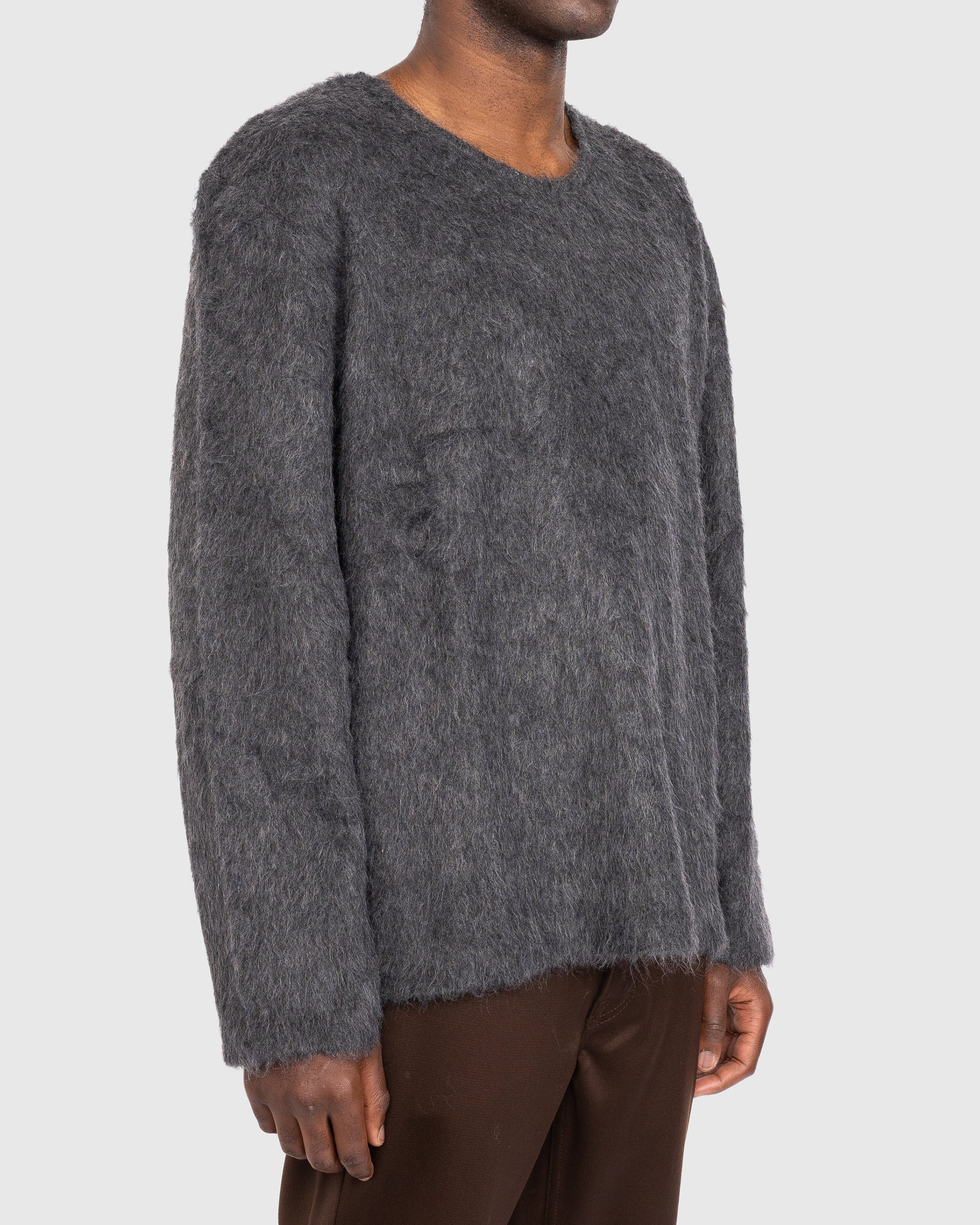 Our Legacy - Double Lock U Neck Sweater Ash Grey - Clothing - Grey - Image 4