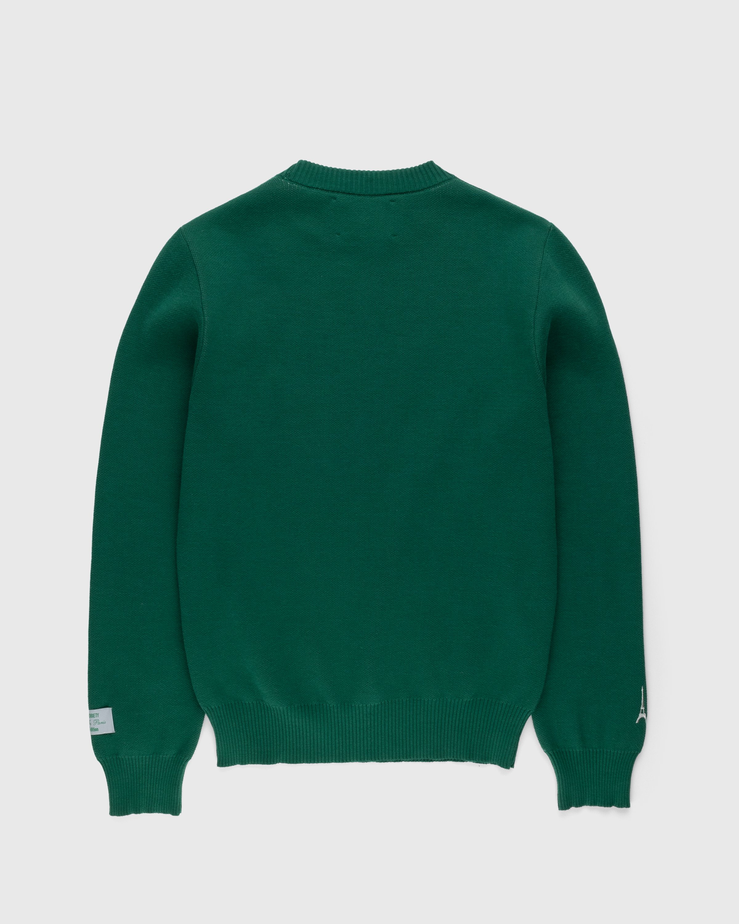 Highsnobiety - Not In Paris 4 Knitted Crewneck Sweater Green - Clothing - Green - Image 2