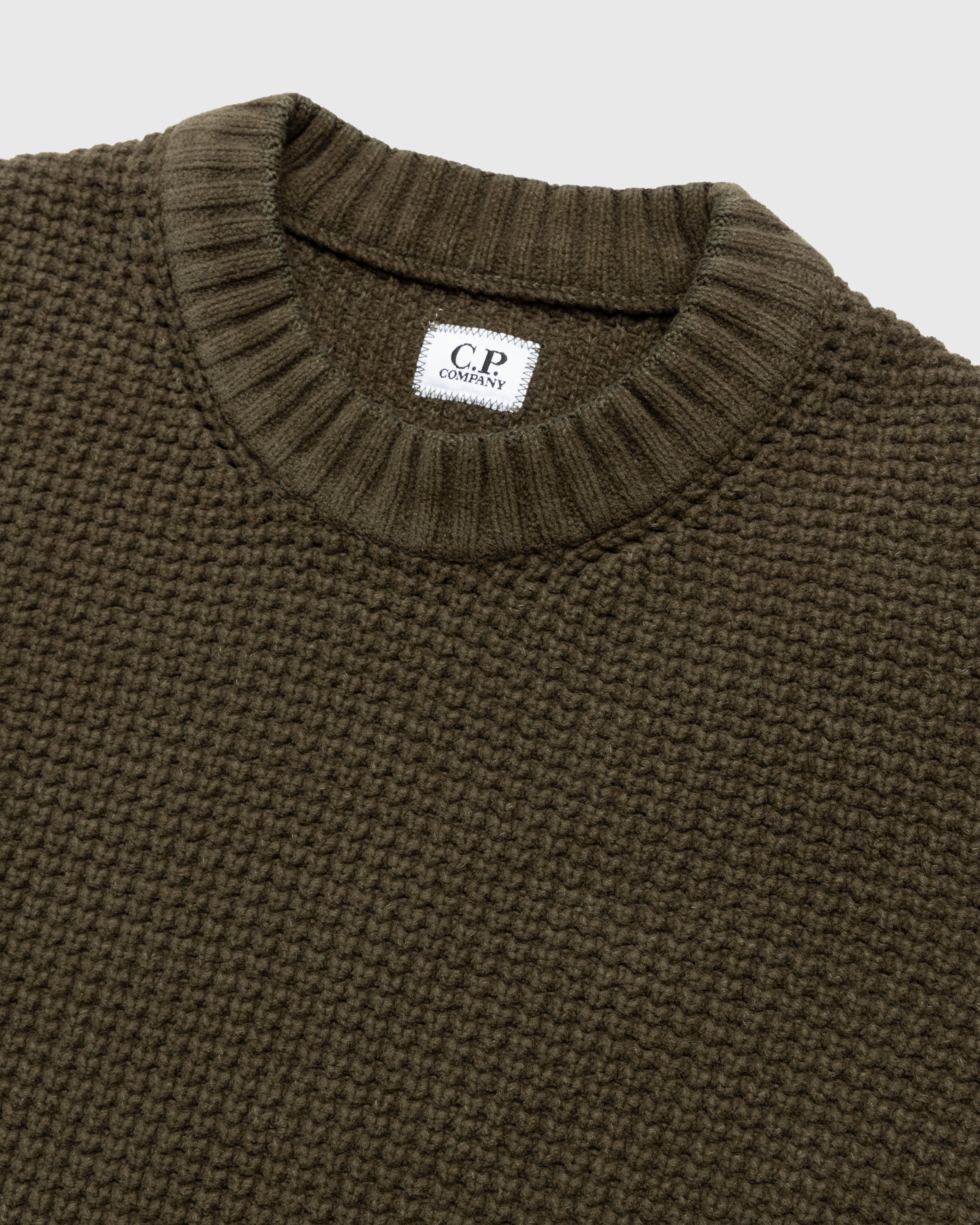 C.P. Company - Chenille Cotton Jumper Green - Clothing - Green - Image 3