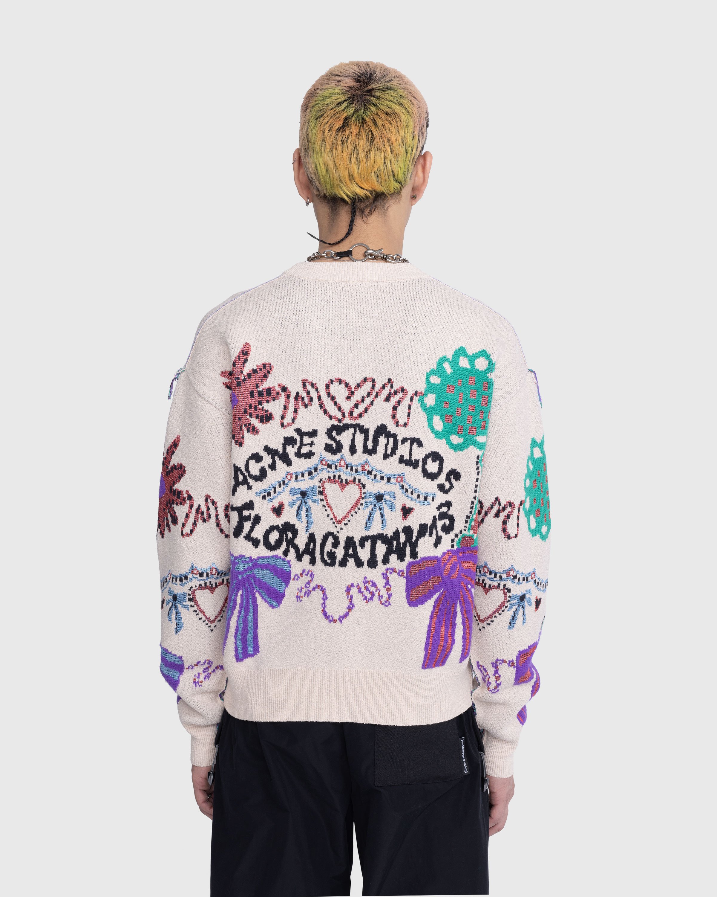 Acne Studios - Floragatan Jacquard Sweater Multi - Clothing - Multi - Image 3