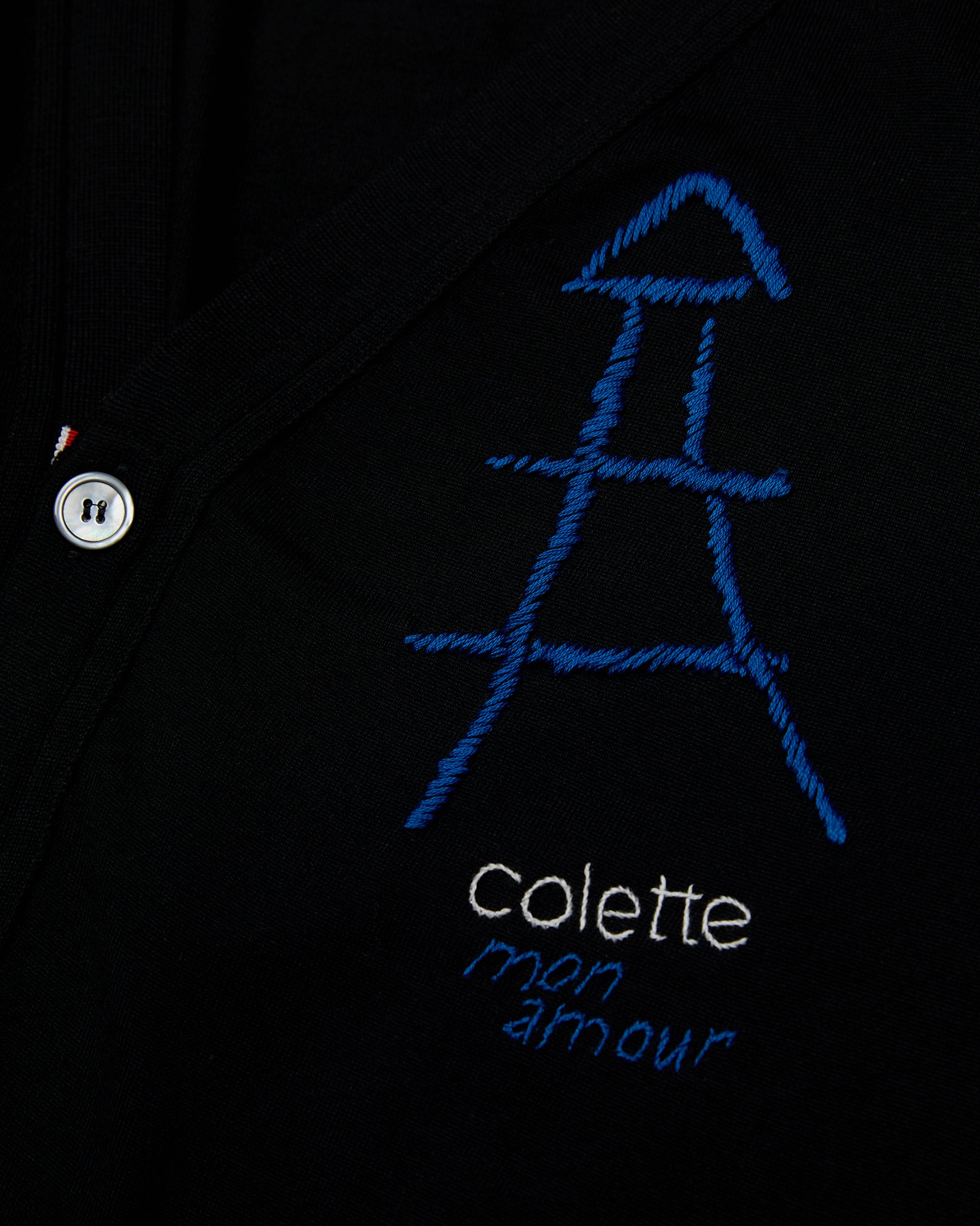 Colette Mon Amour x Thom Browne - Black Eiffel Cardigan - Clothing - Black - Image 4