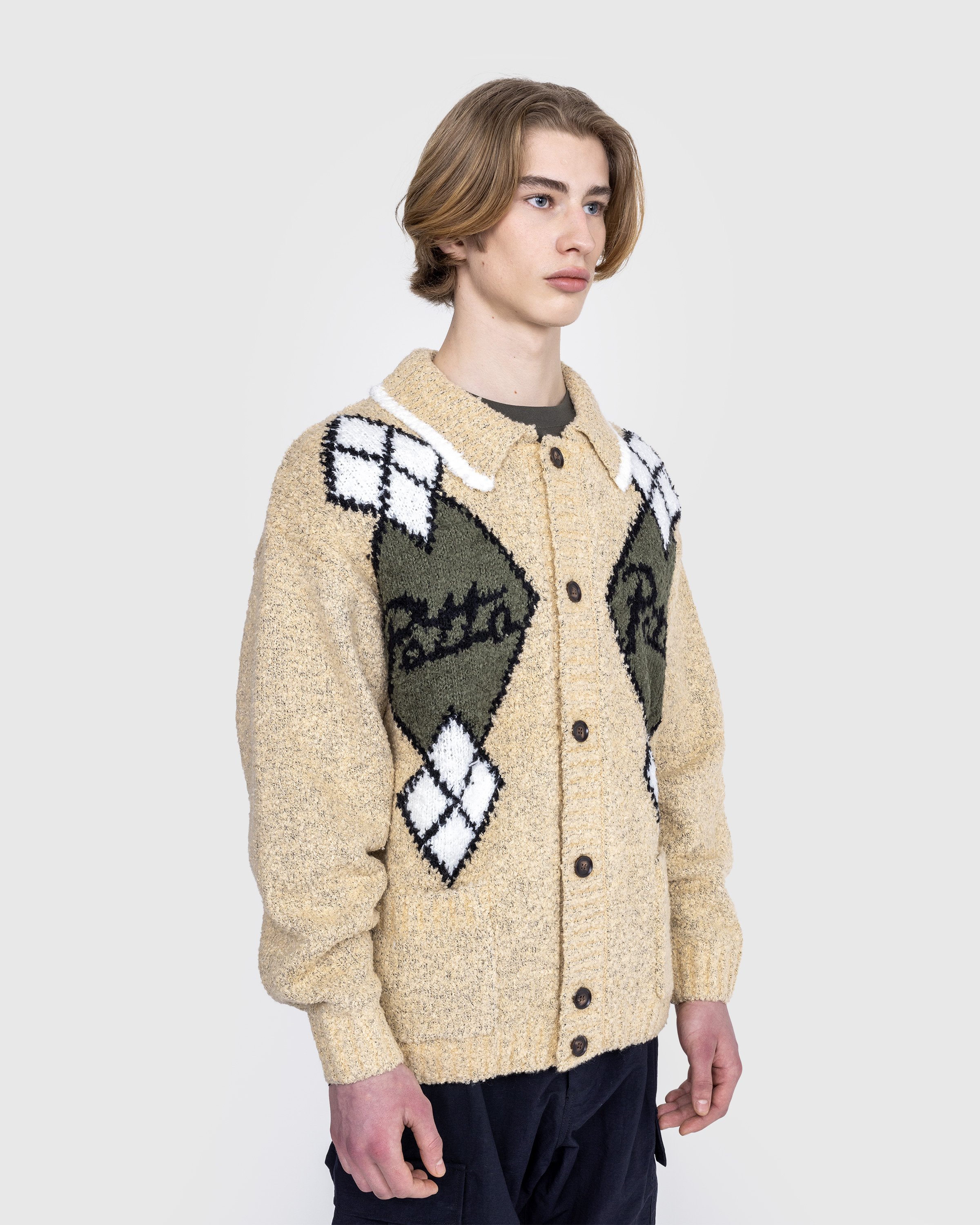 Patta - Argyle Knitted Cardigan - Clothing - Brown - Image 4