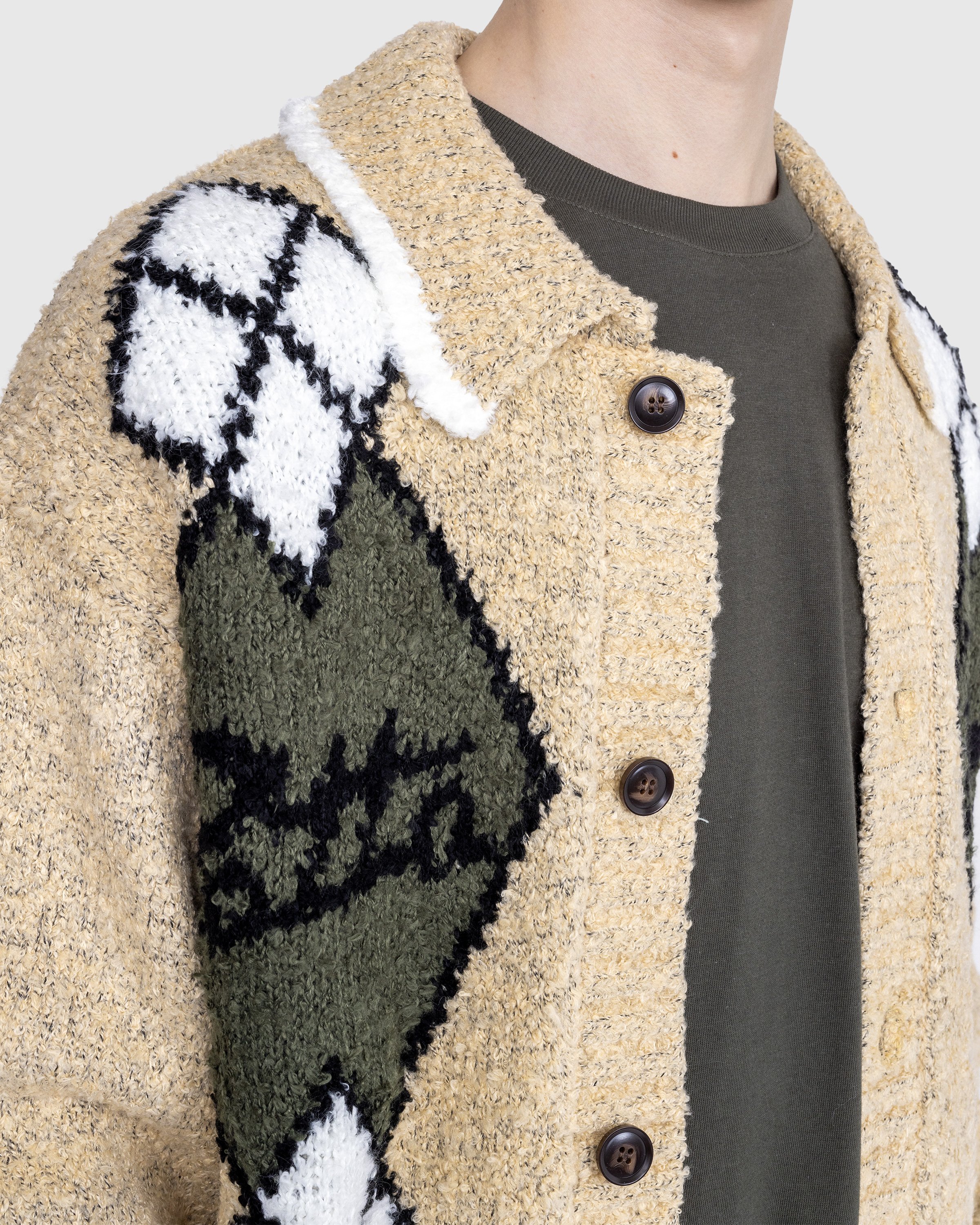 Patta - Argyle Knitted Cardigan - Clothing - Brown - Image 5