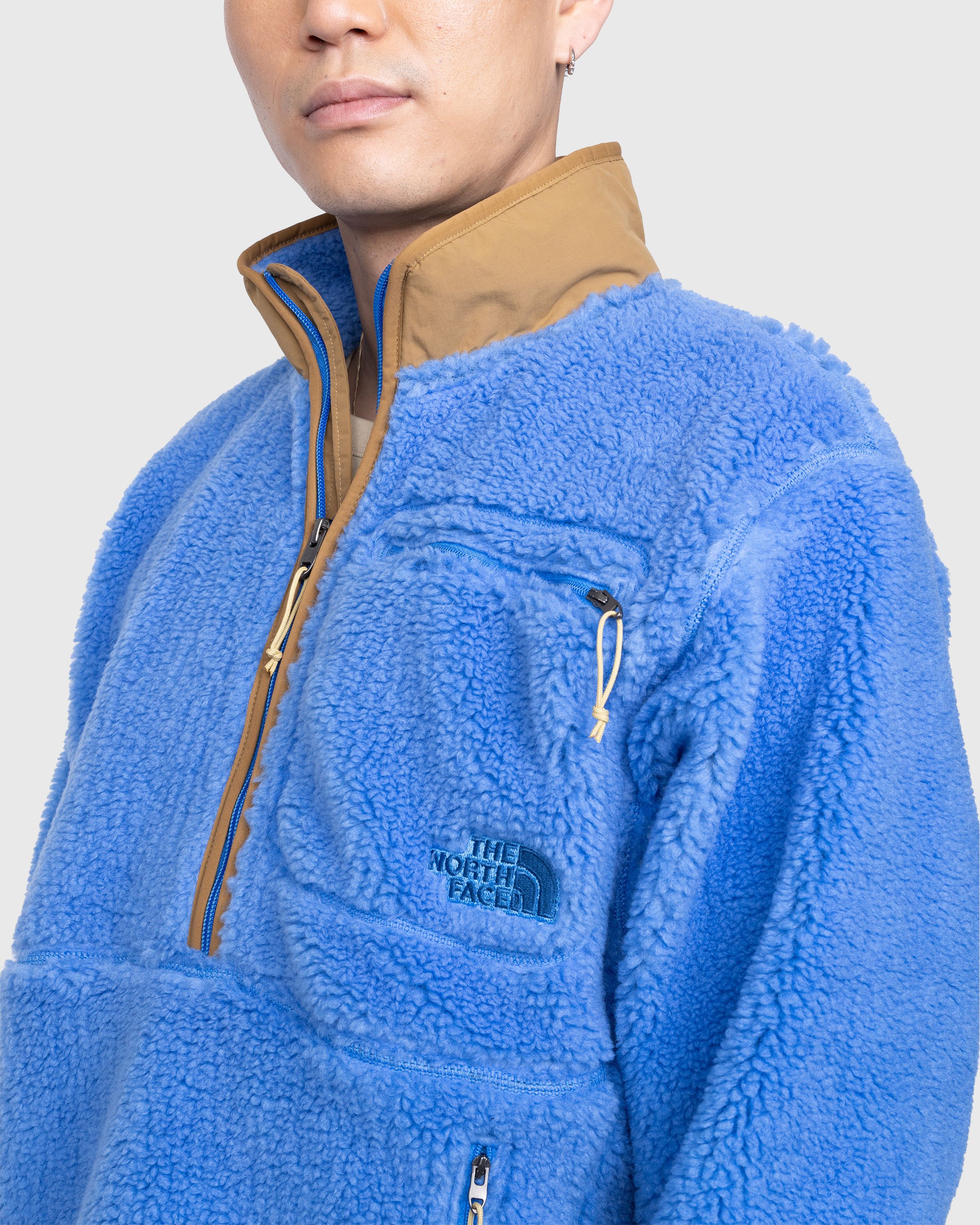 The North Face - Extreme Pile Pullover Super Sonic Blue/Utility Brown - Clothing - Blue - Image 4