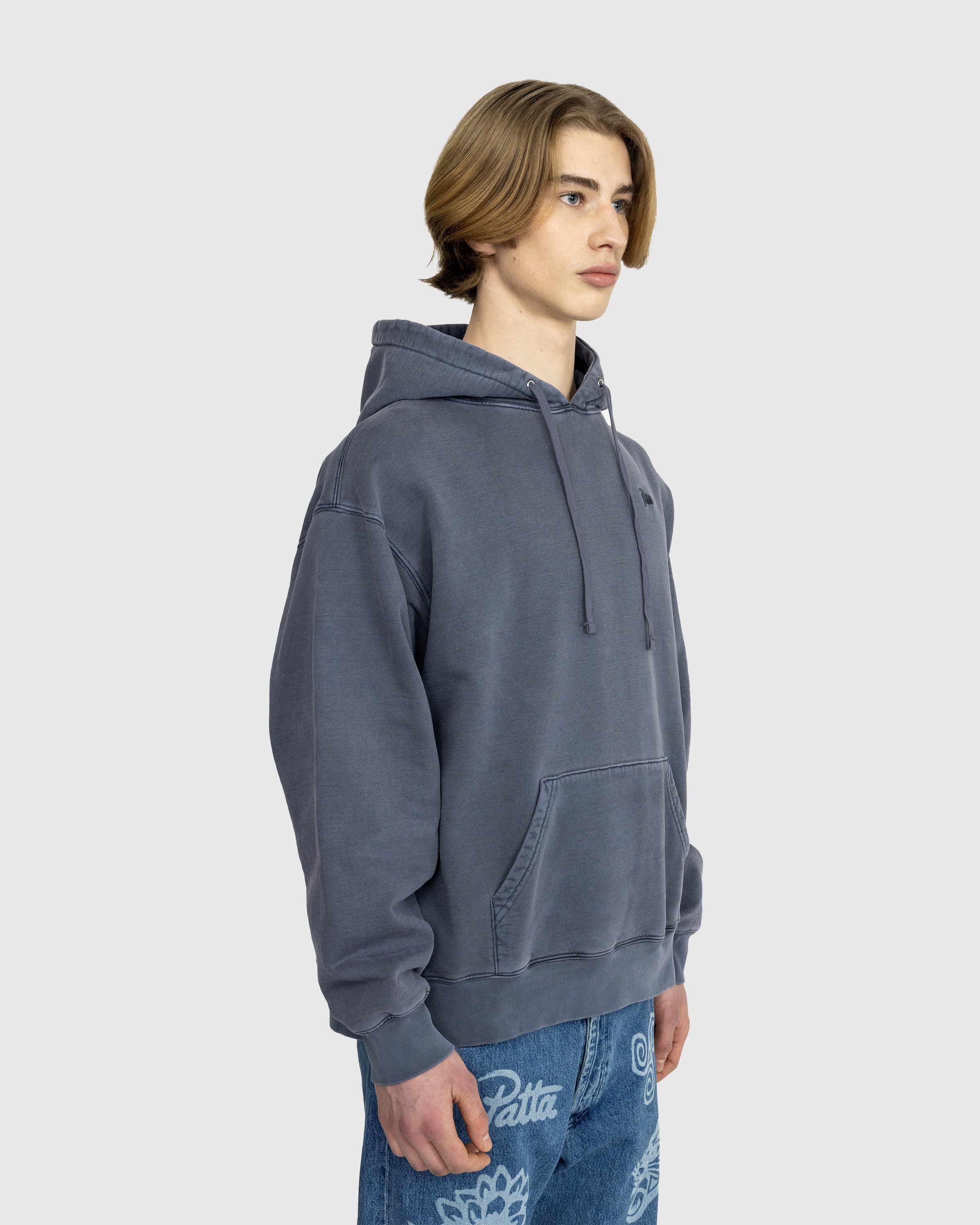 Patta - Basic Washed Boxy Hooded Sweater - Clothing - Grey - Image 4