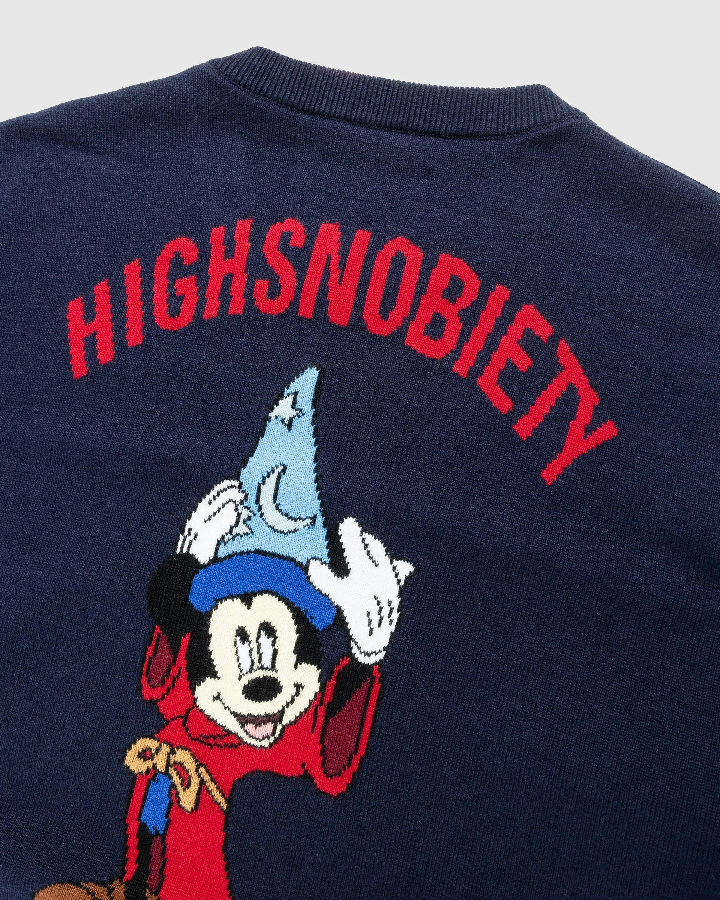 Disney Fantasia x Highsnobiety - Intarsia Knit Sorcerer Mickey Sweater Dark Blue - Clothing - Blue - Image 5