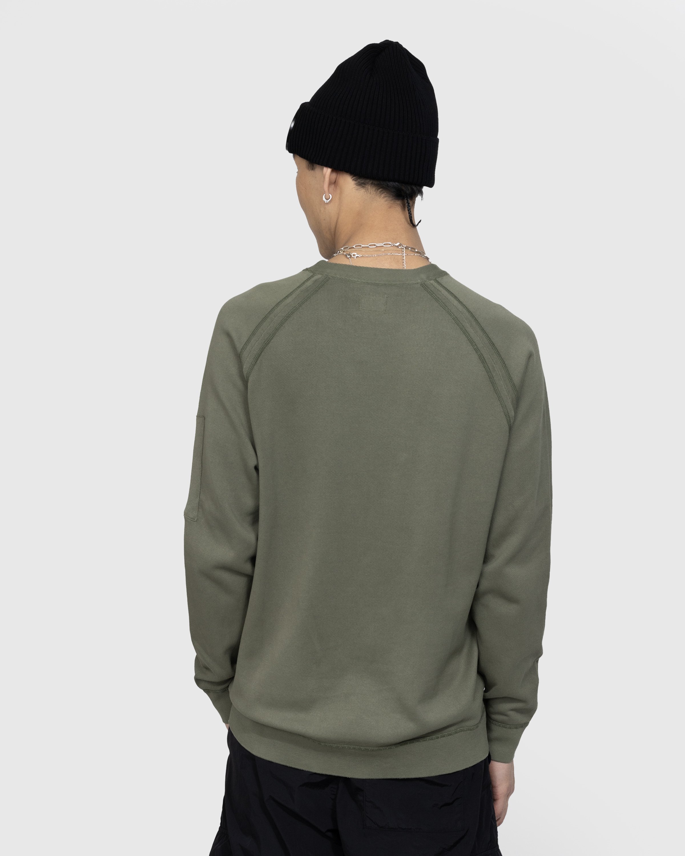 C.P. Company - Light Terry Knitted Sweatshirt Bronze Green - Clothing - Green - Image 3