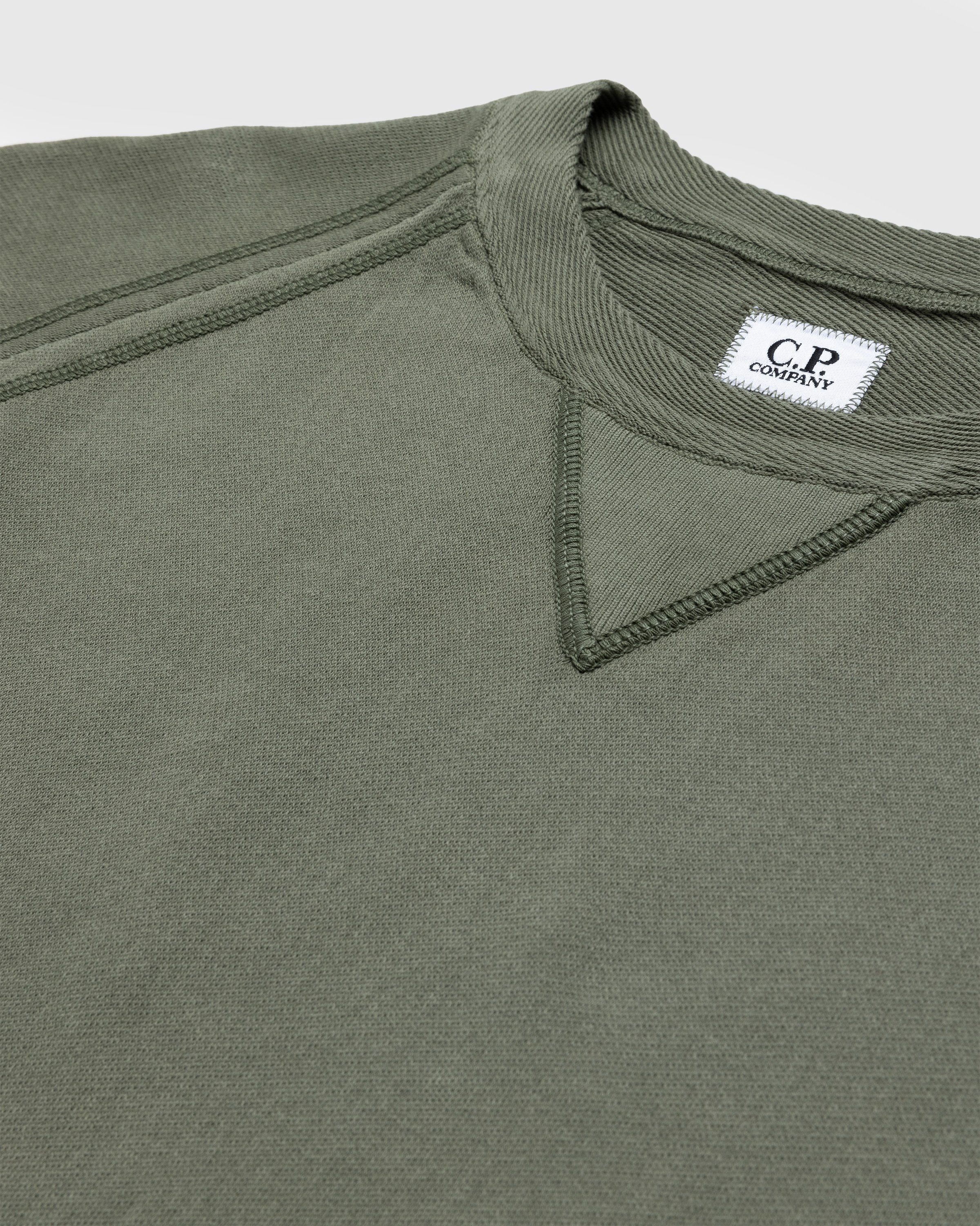 C.P. Company - Light Terry Knitted Sweatshirt Bronze Green - Clothing - Green - Image 4