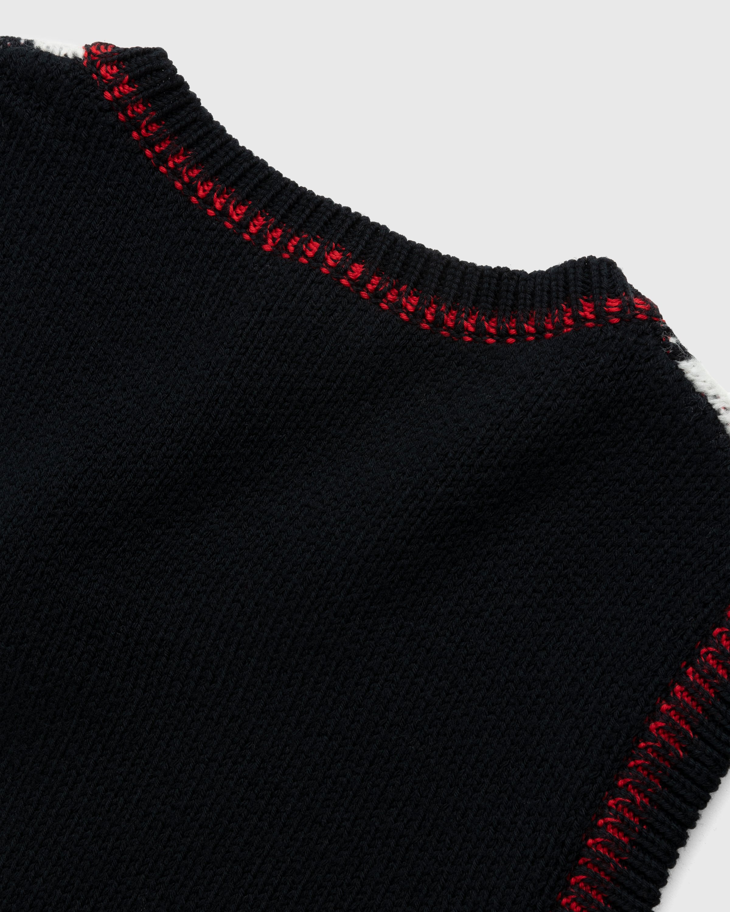 Marine Serre - Harlequeen Pullover V-Neck Black - Clothing - Black - Image 3