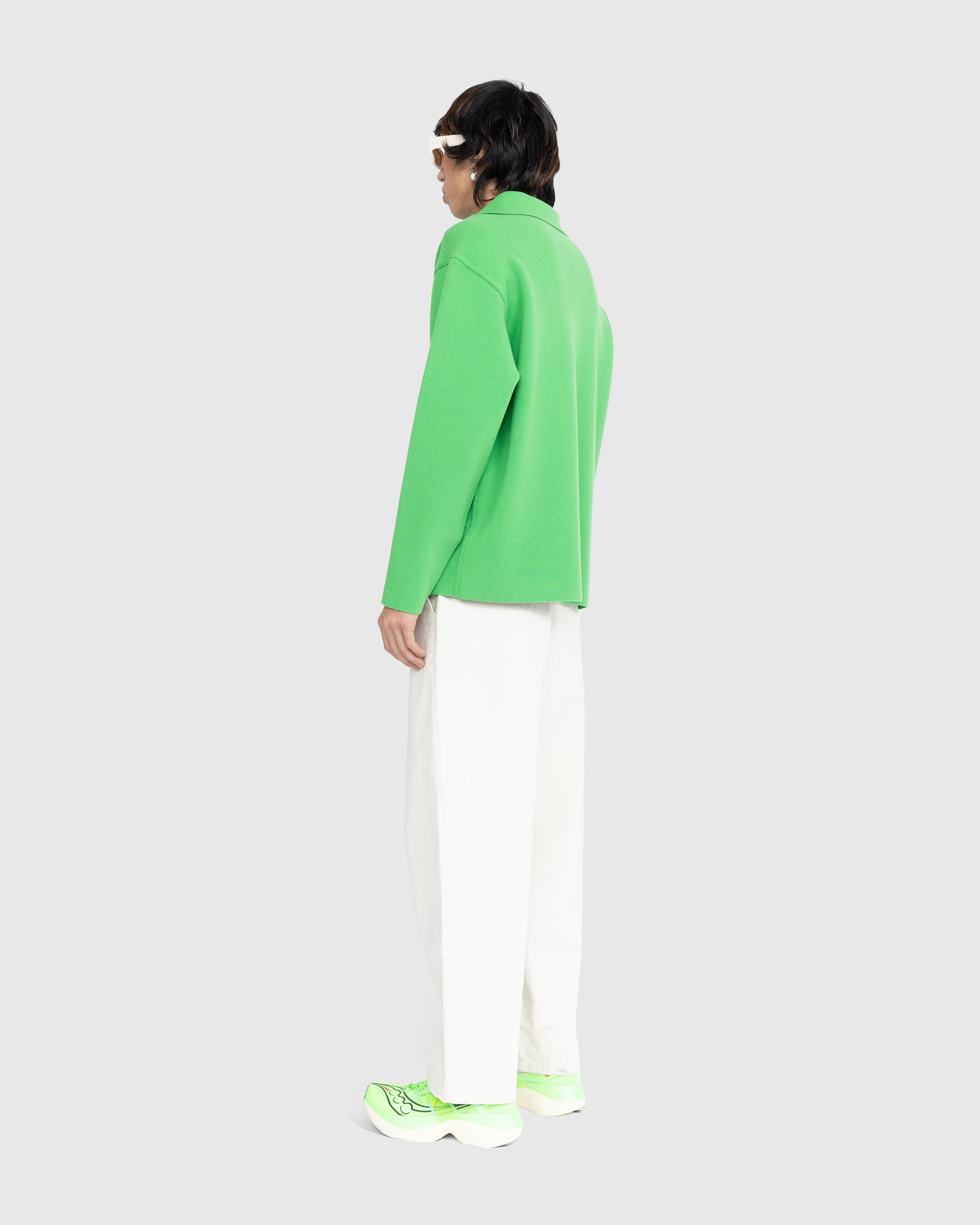 Auralee - Heavy Milano Rib Knit Zip Turtleneck Green - Clothing - Green - Image 3