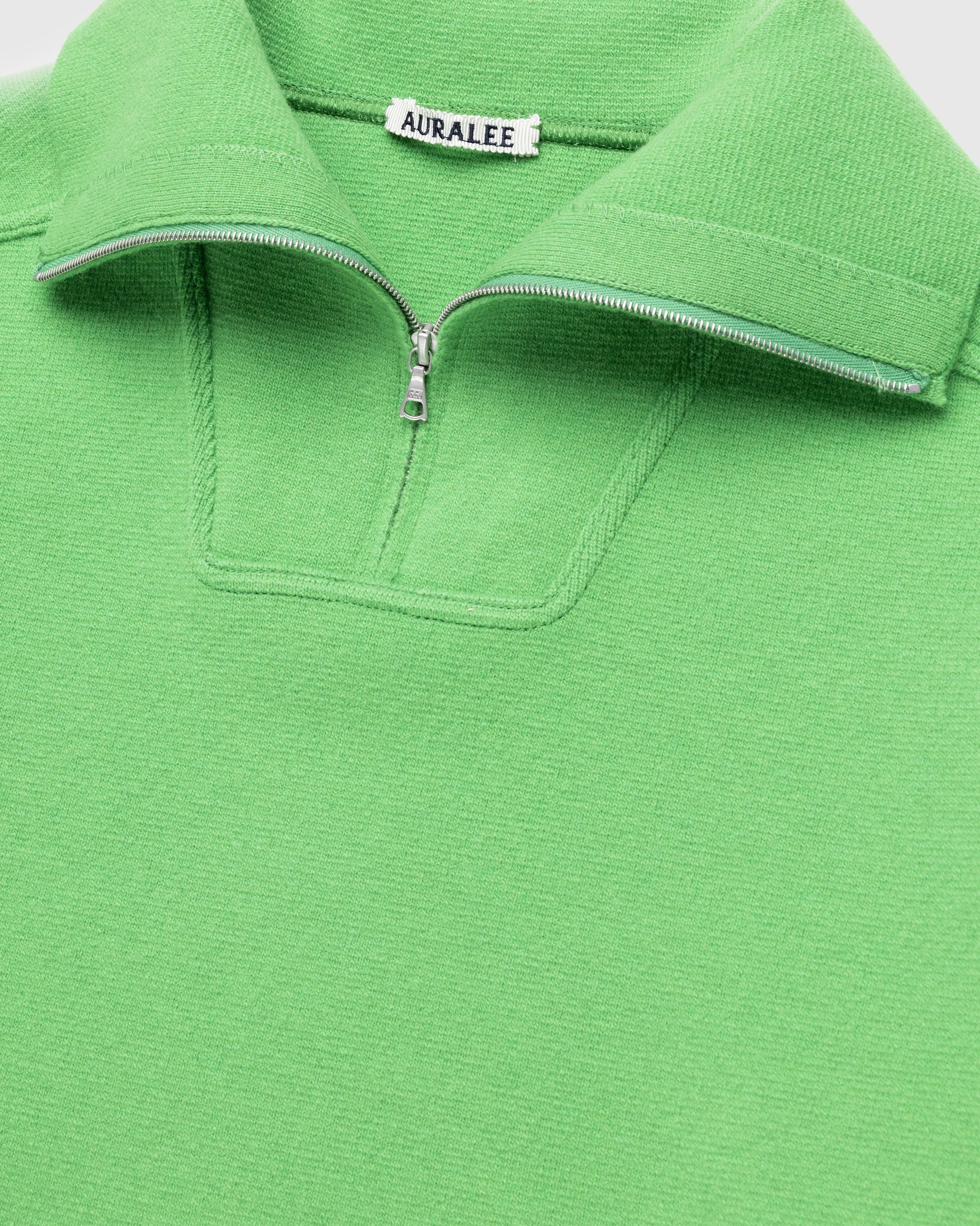 Auralee - Heavy Milano Rib Knit Zip Turtleneck Green - Clothing - Green - Image 6